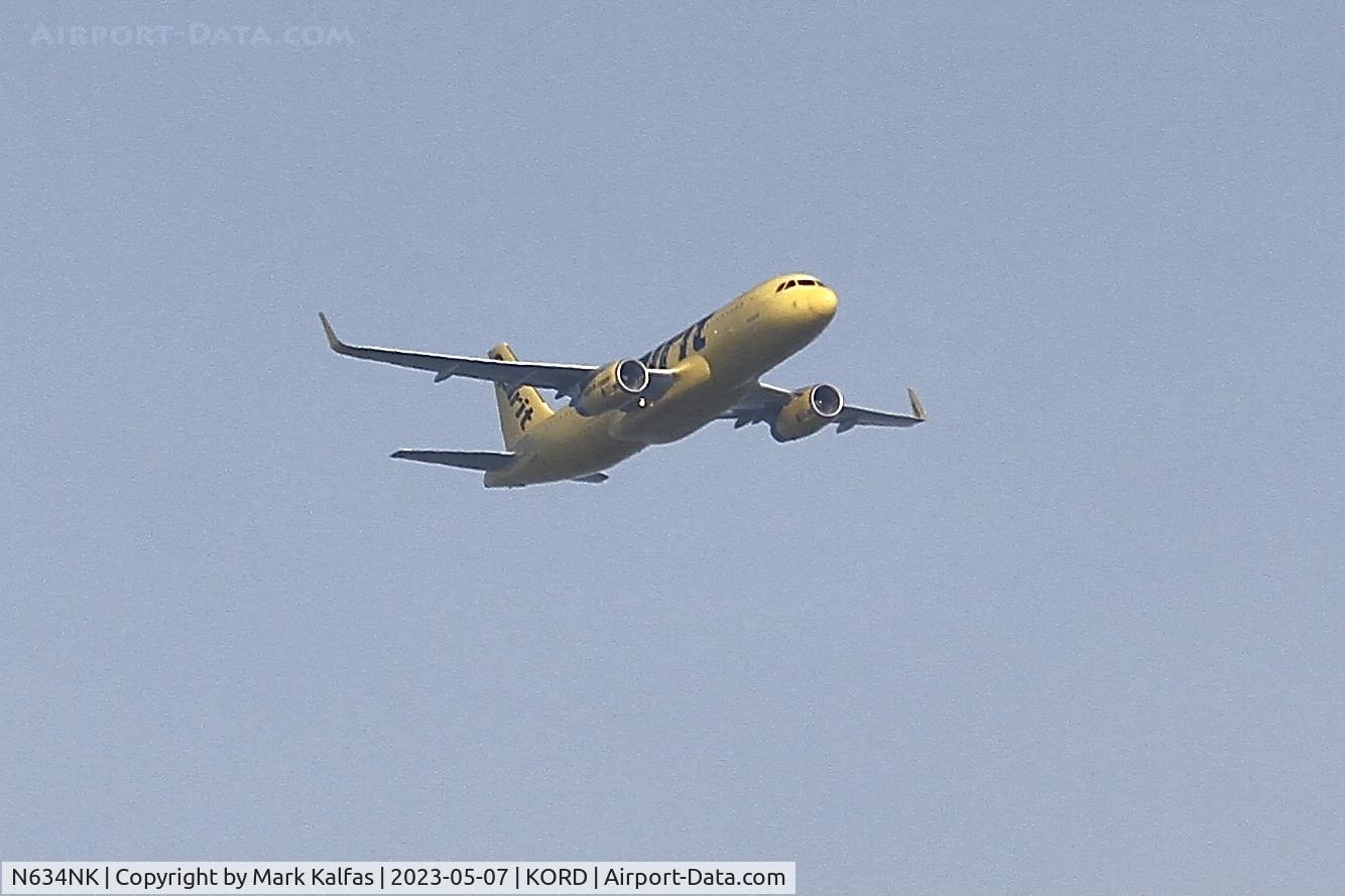N634NK, 2014 Airbus A320-232 C/N 6370, Spirit Airlines A320 N634NK NK322 MCO-ORD
