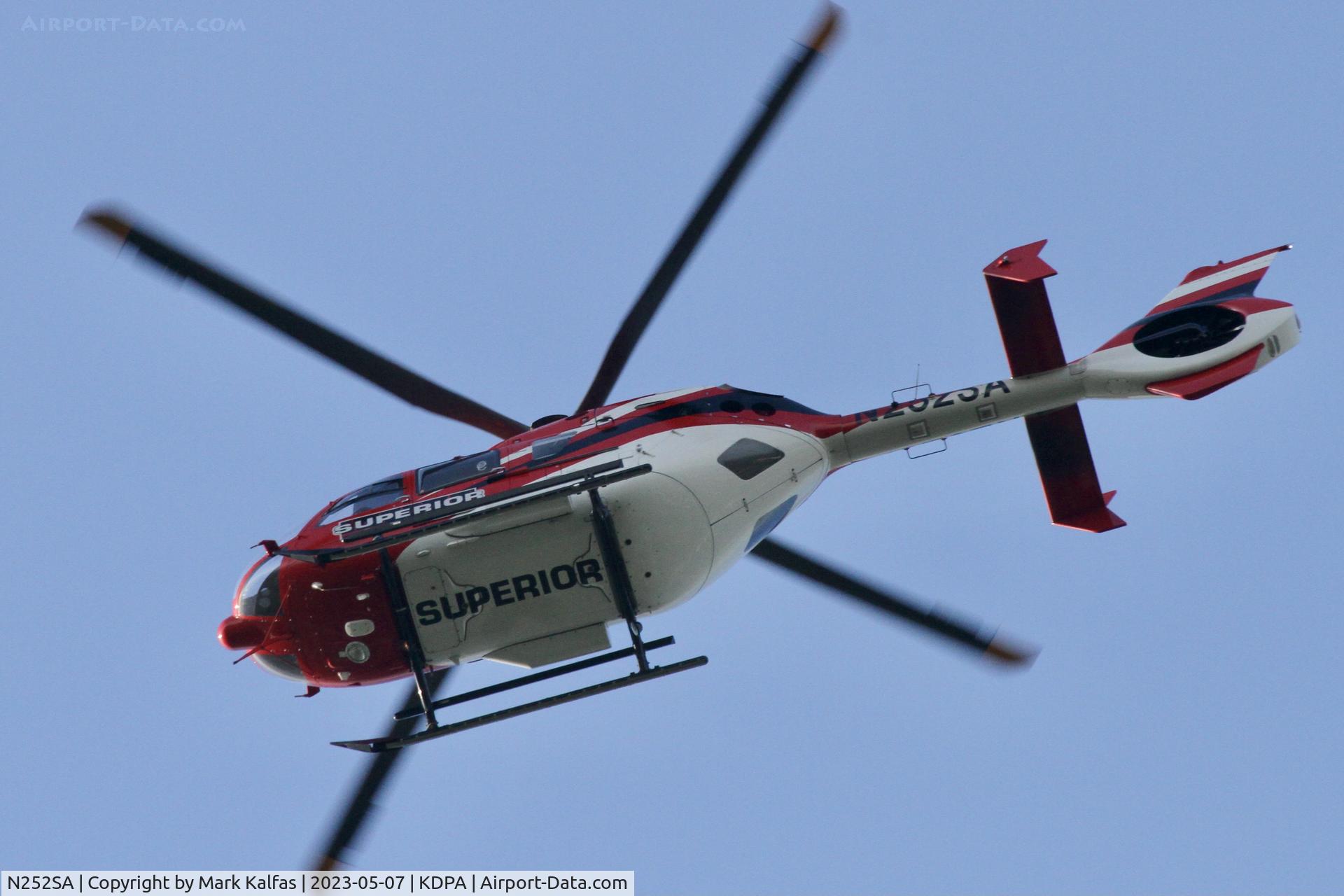N252SA, 2008 Eurocopter EC-135P-2+ C/N 0707, Bennett Aviation Llc/Superior Eurocopter EC-135P-2+ enroute to the Superior base at Dupage Airport
