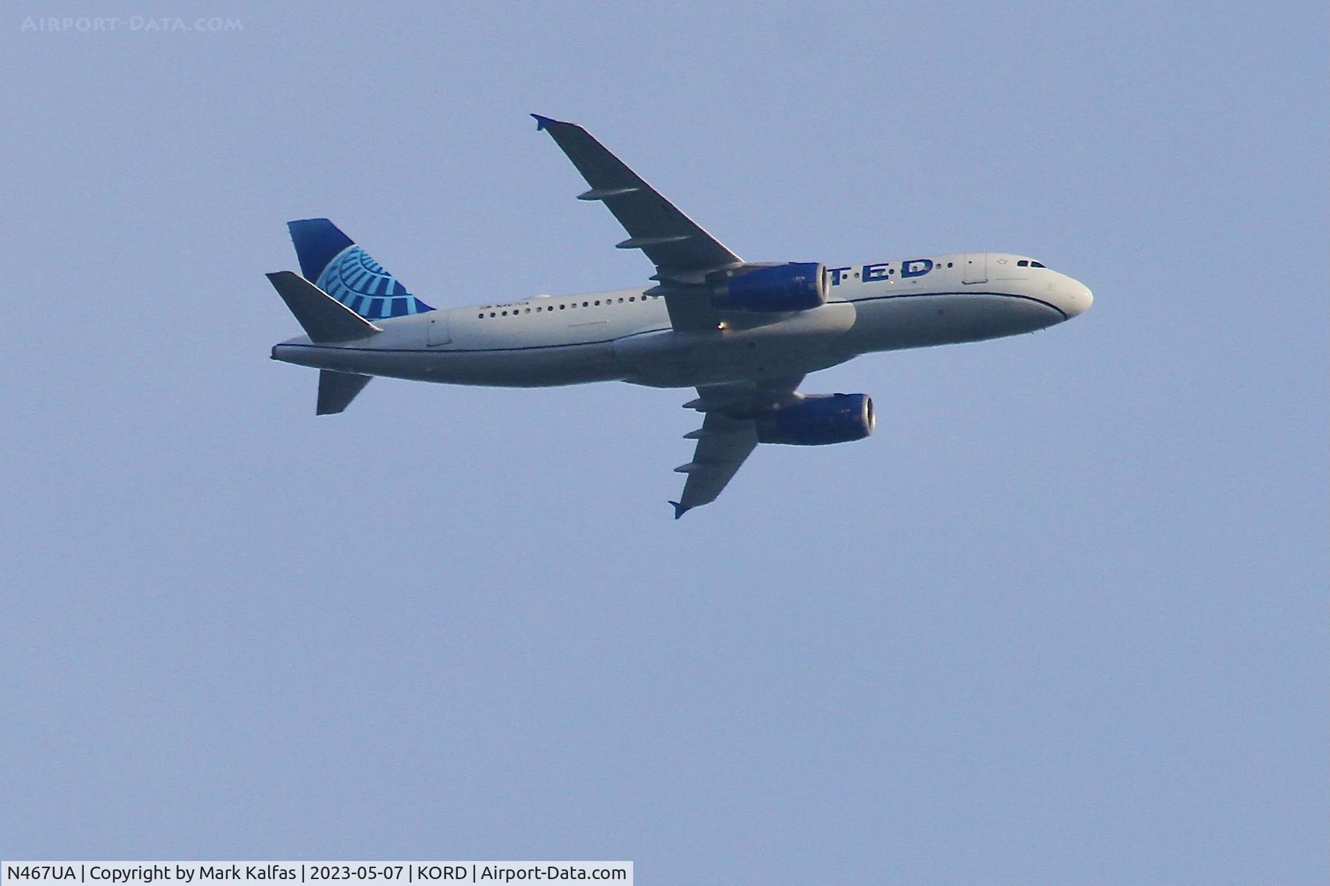 N467UA, 2000 Airbus A320-232 C/N 1359, United Airlines A320,  N467UA operating as UA217 from BWI to ORD, on approach to O'Hare