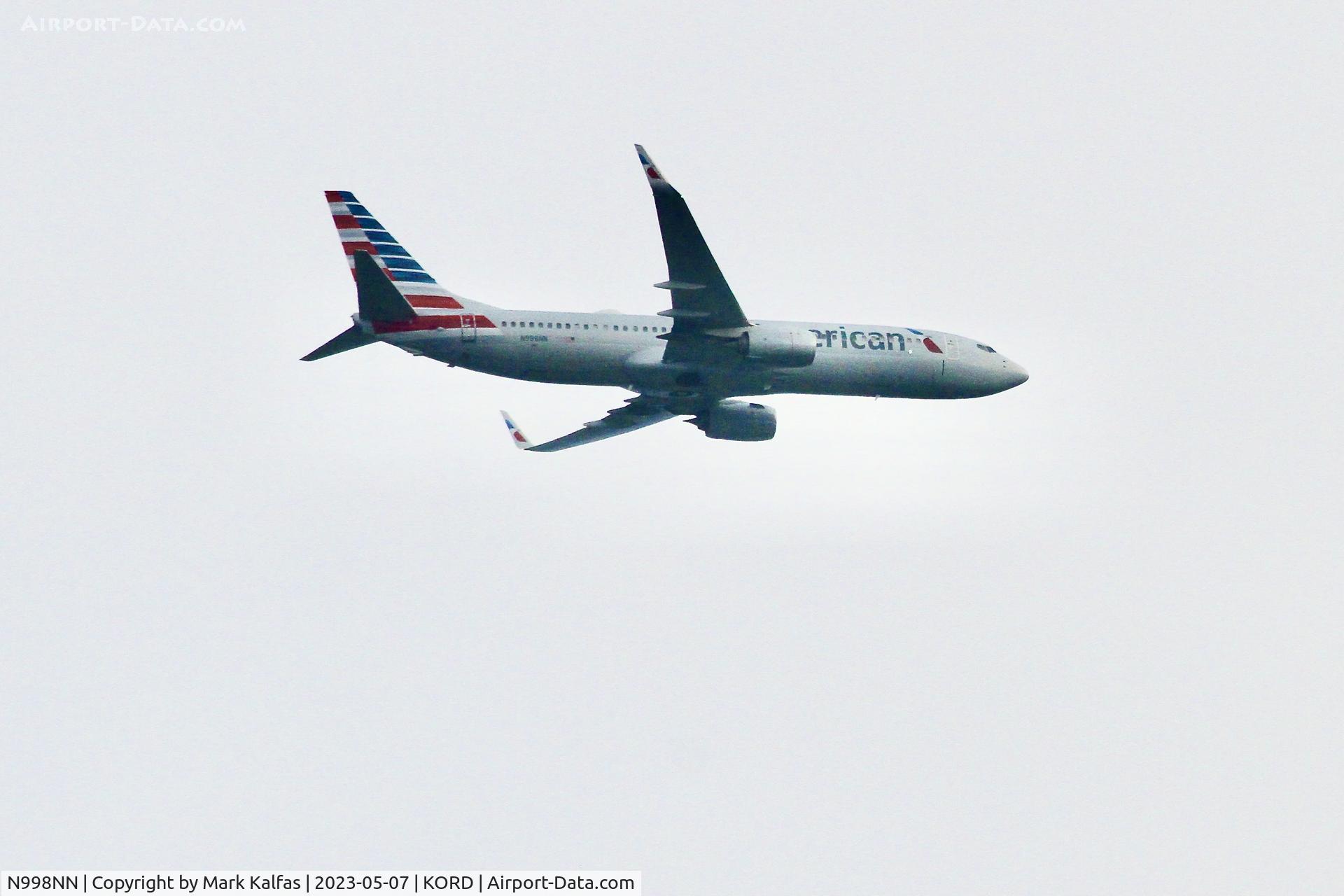 N998NN, 2016 Boeing 737-823 C/N 31250, American Airlines B738 N998NN, Operating as AA671 from ATL to ORD- on approach to O'Hare