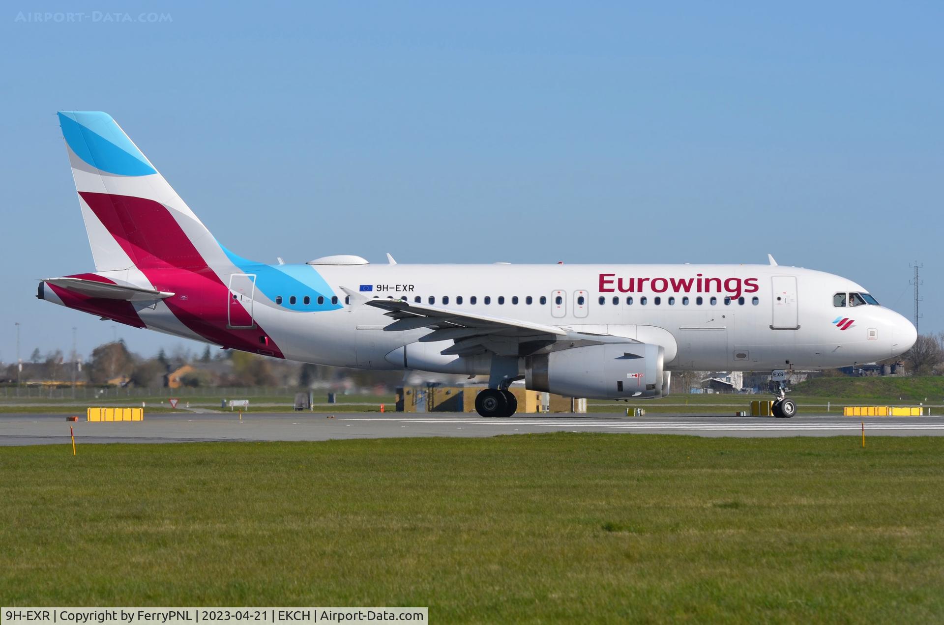 9H-EXR, 2010 Airbus A319-132 C/N 4285, Eurowings A319 lining-up for departure to PRG