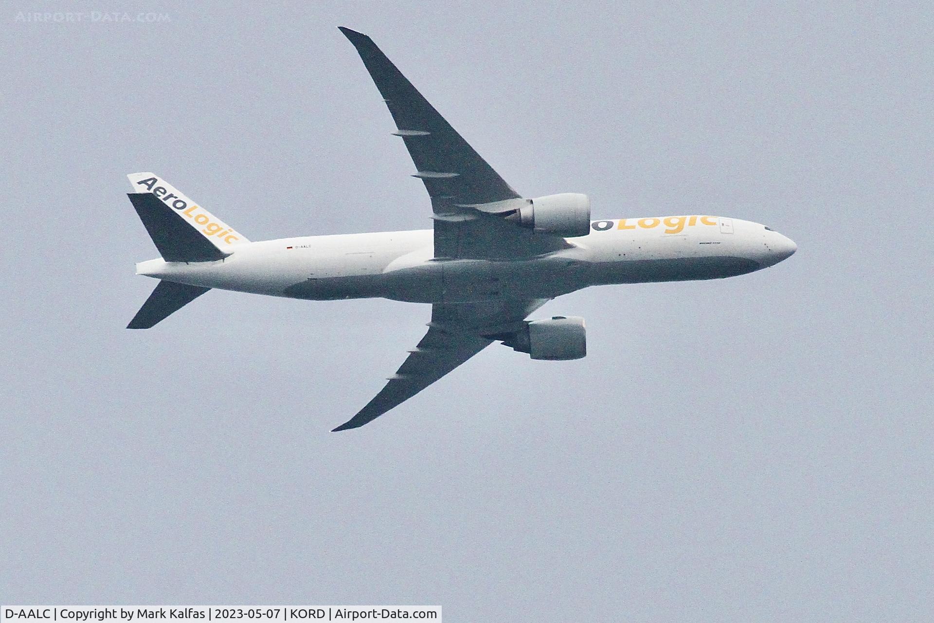 D-AALC, 2009 Boeing 777-FZN C/N 36003, AeroLogic B77L D-AALC operating as BOX416  From EDDF/FRA to ORD, on approach to ORD
