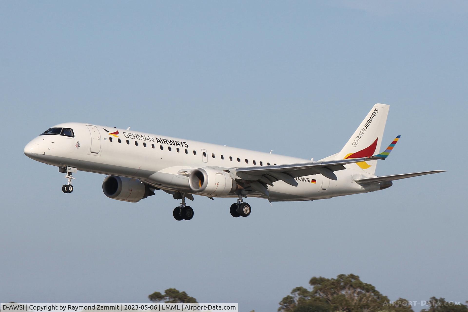 D-AWSI, 2007 Embraer 190LR (ERJ-190-100LR) C/N 19000074, Embraer 190LR D-AWSI German Airways