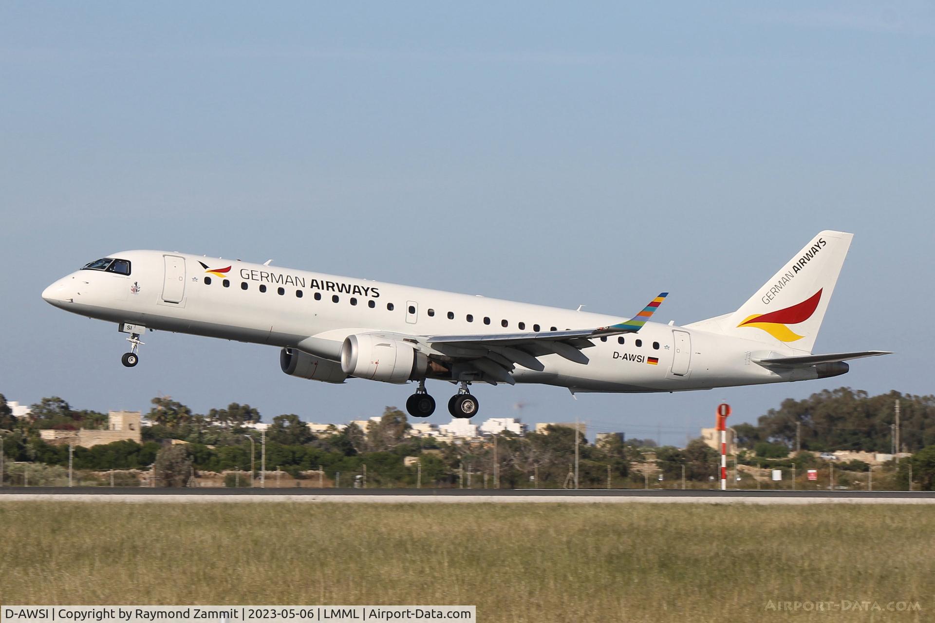 D-AWSI, 2007 Embraer 190LR (ERJ-190-100LR) C/N 19000074, Embraer 190LR D-AWSI German Airways