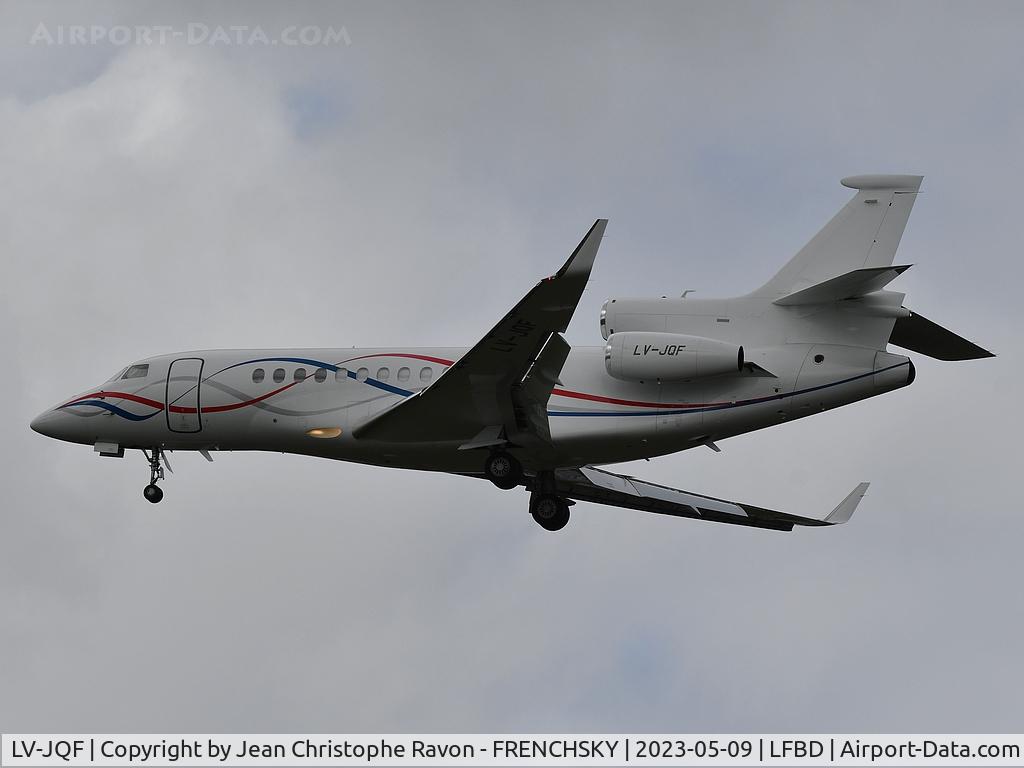 LV-JQF, 2012 Dassault Falcon 7X C/N 175, landing from Naples NAP