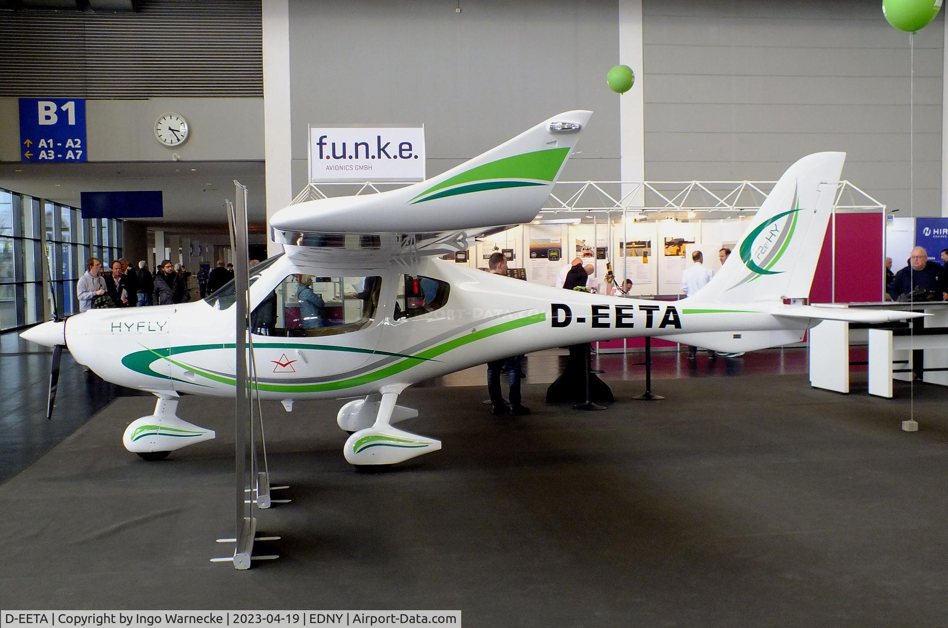 D-EETA, 2019 Flight Design F2e C/N Not found D-EETA, Flight Design F2e HY with electric motor hydrogen powered by HYFLY fuel cell at the AERO 2023, Friedrichshafen