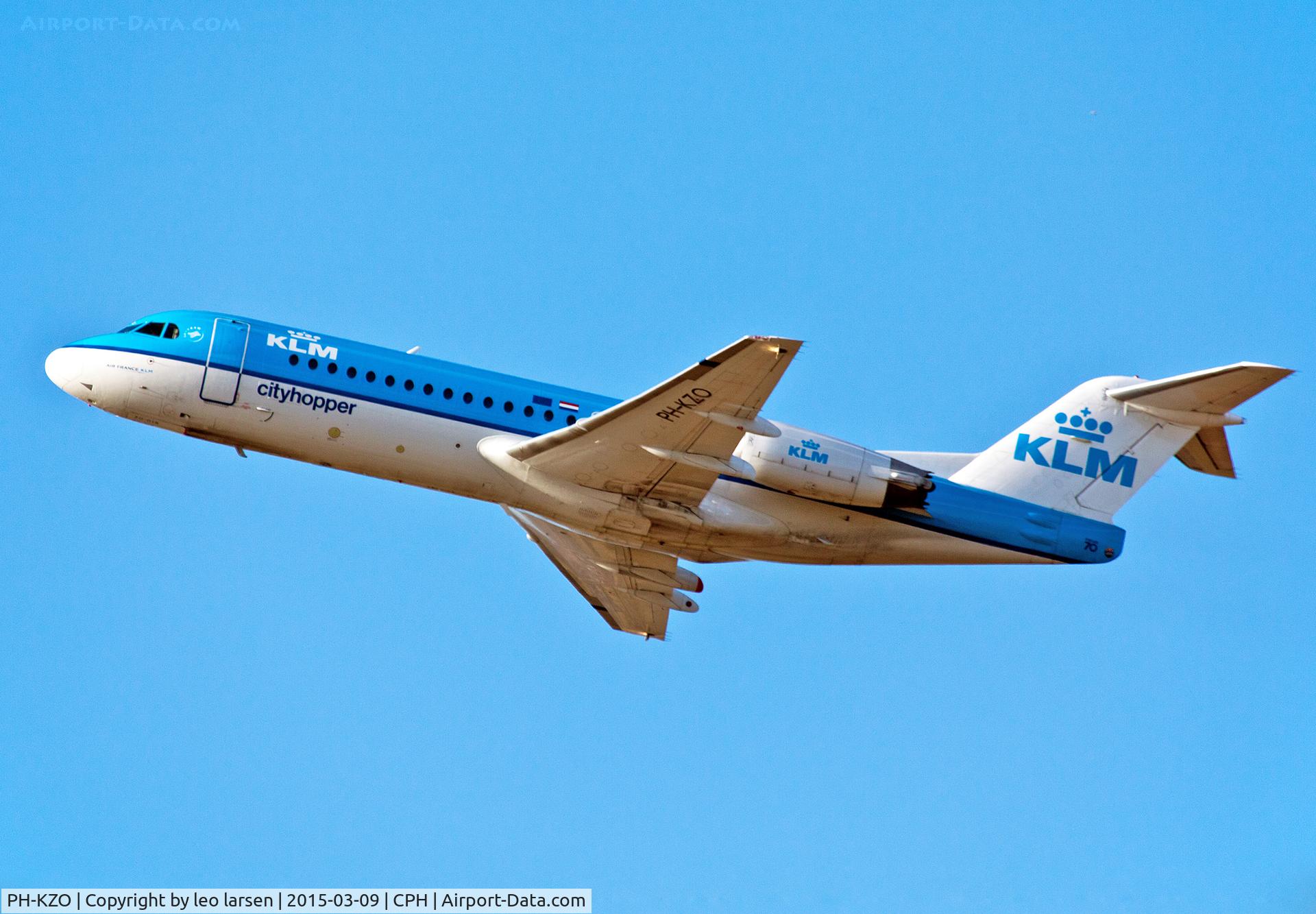 PH-KZO, 1995 Fokker 70 (F-28-0070) C/N 11538, Copenhagen 9.3.2015