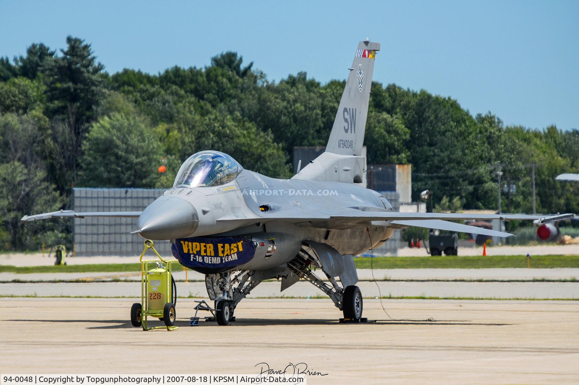 94-0048, 1994 Lockheed F-16C Fighting Falcon C/N CC-200, Back up Viper Demo jet