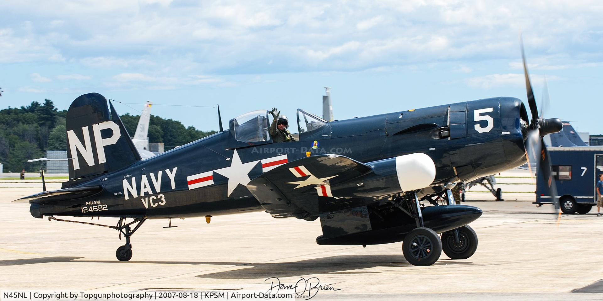 N45NL, 1951 Vought F4U-5NL Corsair C/N 124692, Dan McCue and the F4-U Corsair II