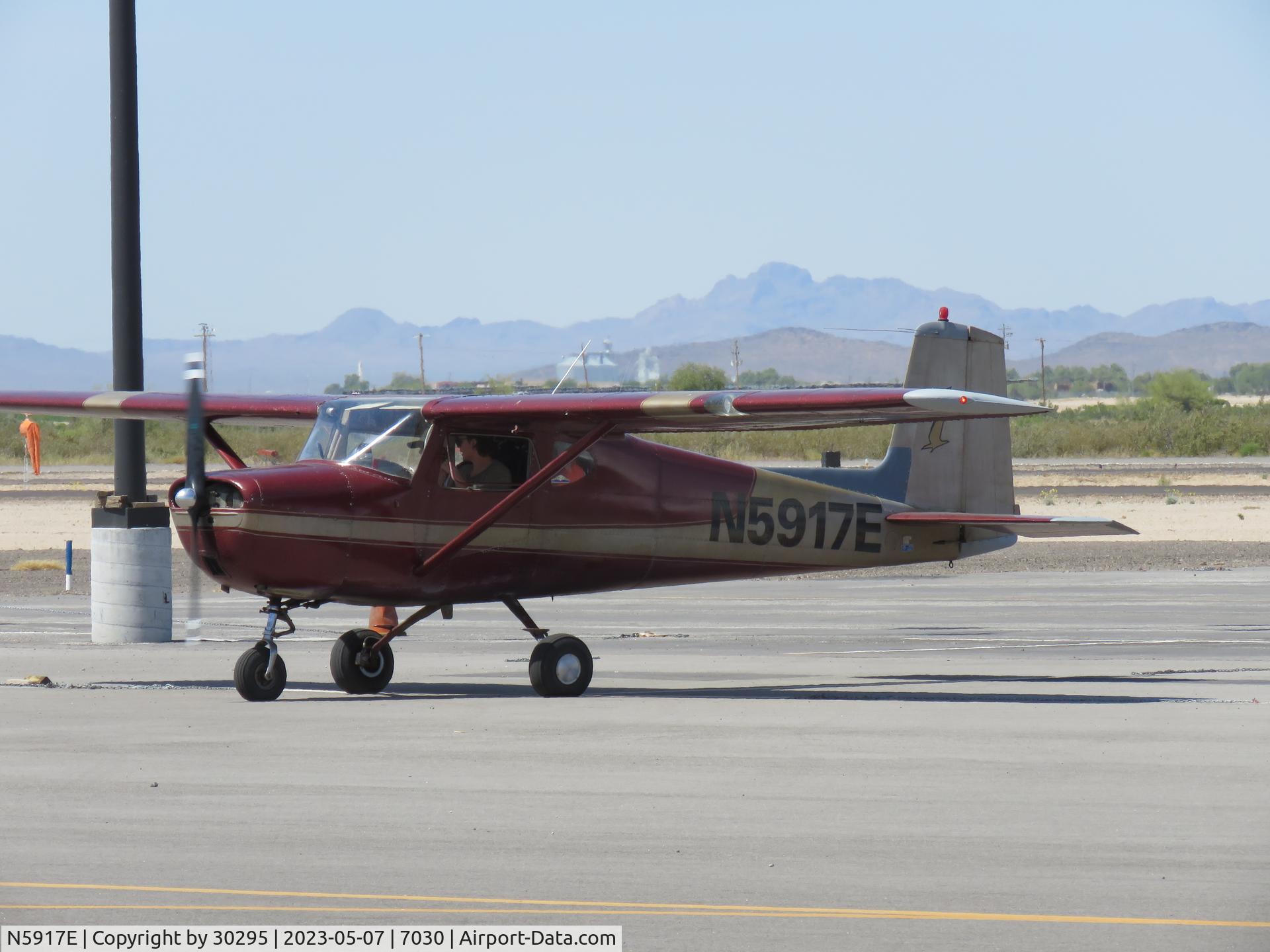N5917E, 1959 Cessna 150 C/N 17417, Starting up