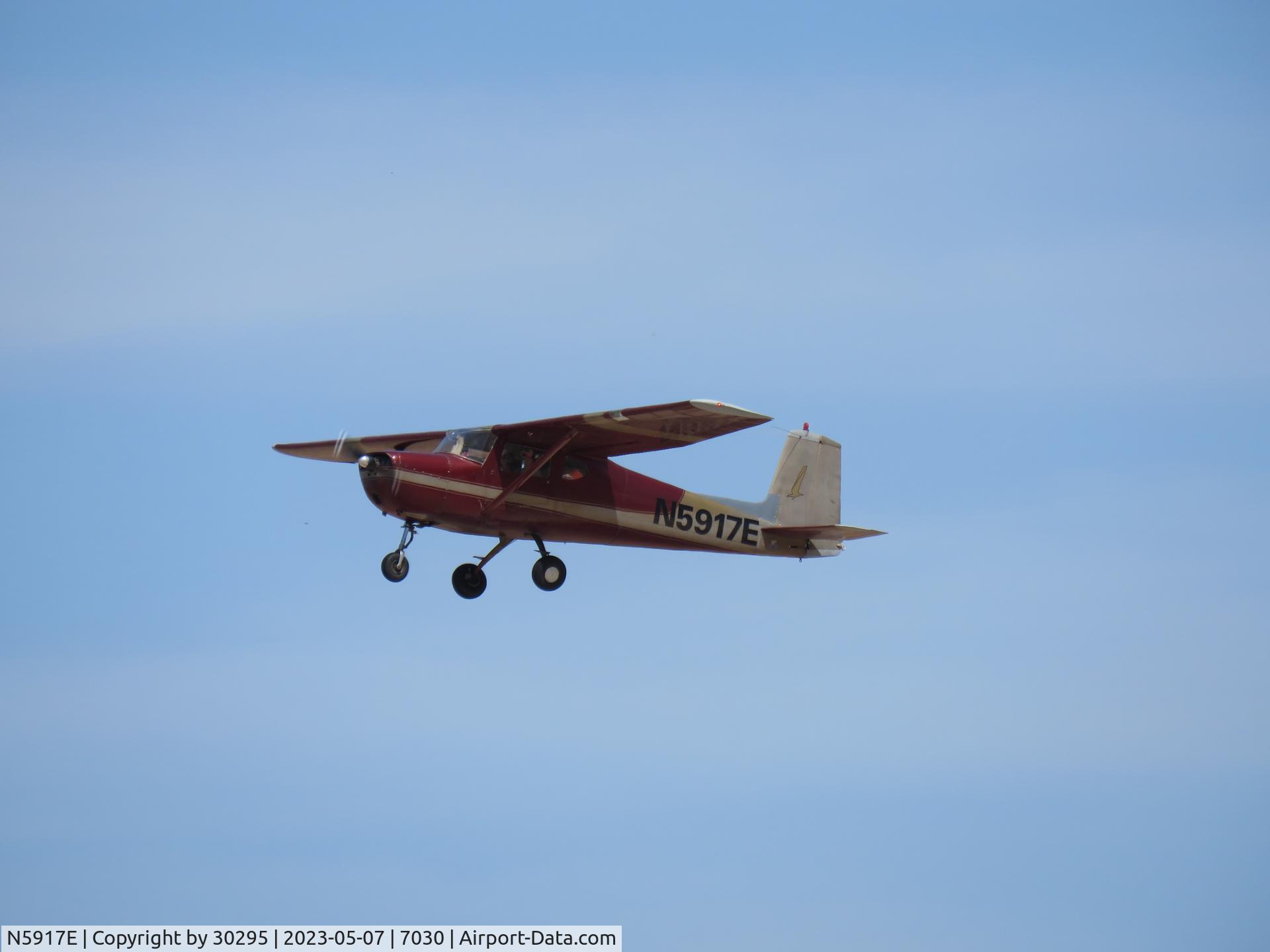 N5917E, 1959 Cessna 150 C/N 17417, Departing