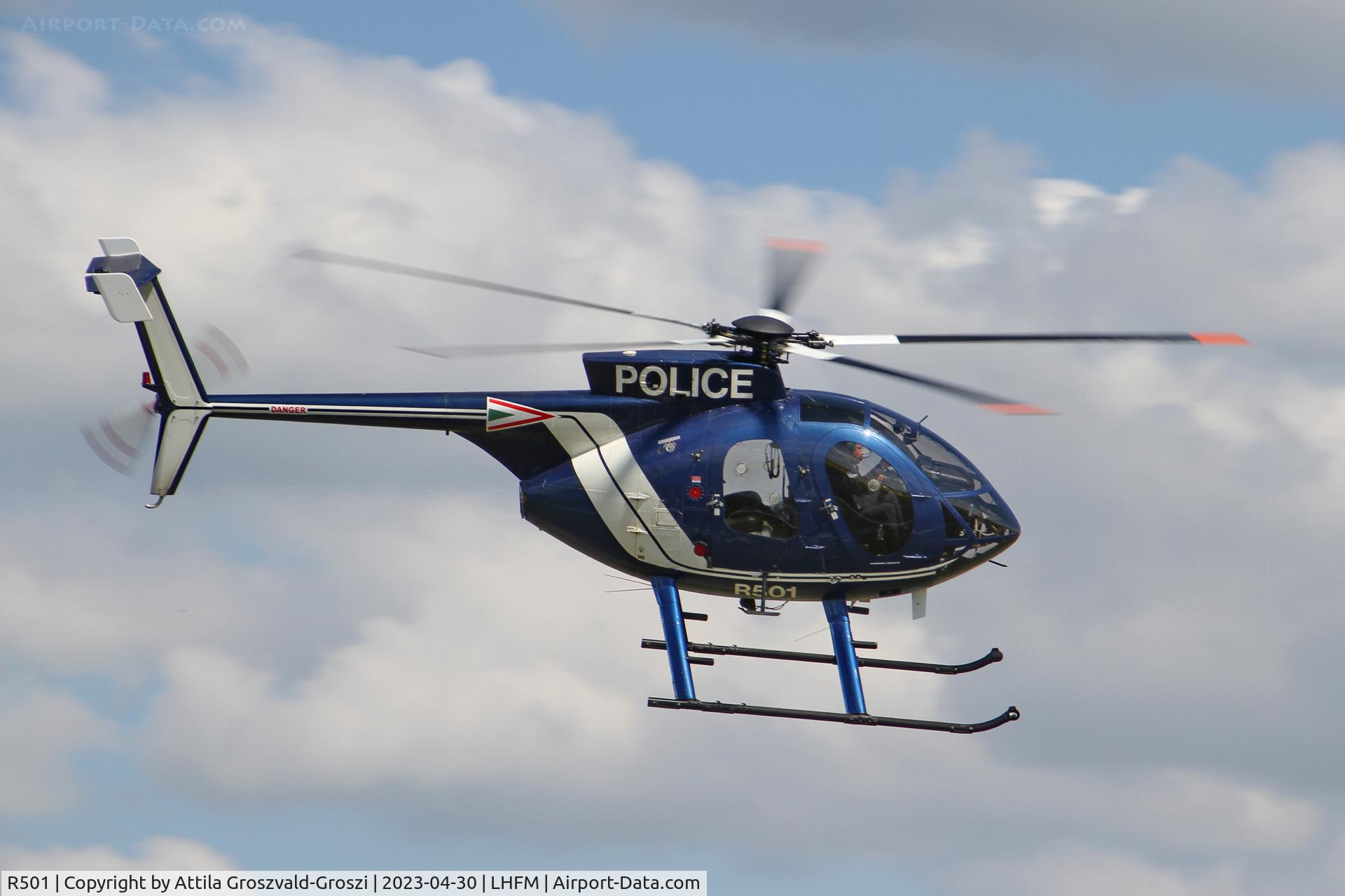 R501, 1989 McDonnell Douglas MD-500E (369E) C/N 0367E, LHFM - Fertöszentmiklós Meidl-Airport, Hungary - Skyview Airshow 2023
