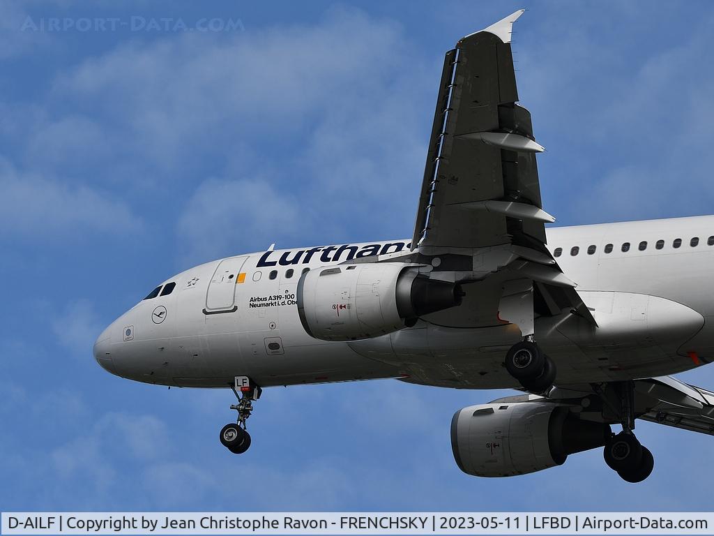 D-AILF, 1996 Airbus A319-114 C/N 636, Frankfurt (FRA)	Bordeaux (BOD)	LH898