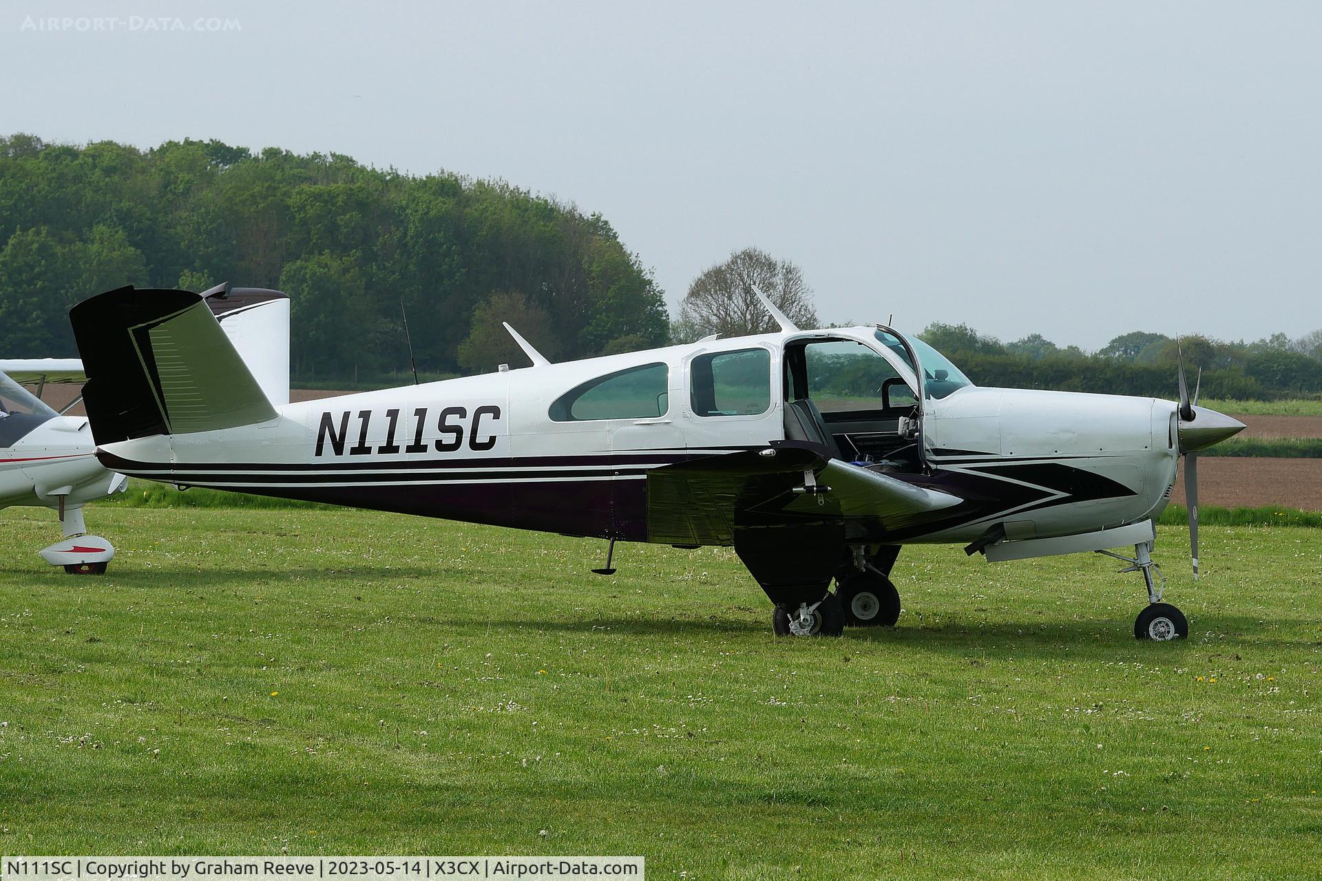 N111SC, 1961 Beech N35 Bonanza C/N D-6795, Parked at Northrepps.