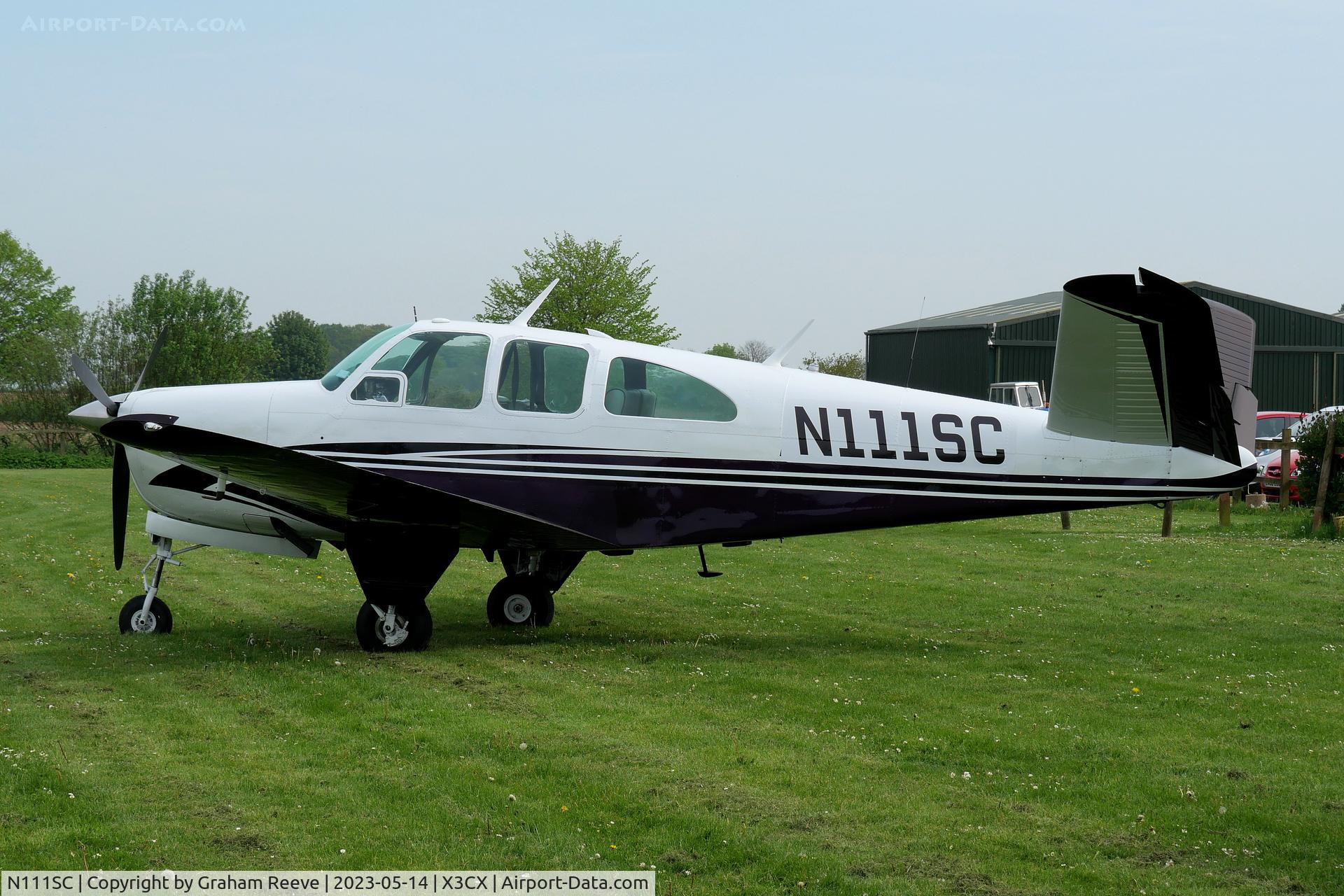 N111SC, 1961 Beech N35 Bonanza C/N D-6795, Parked at Northrepps.