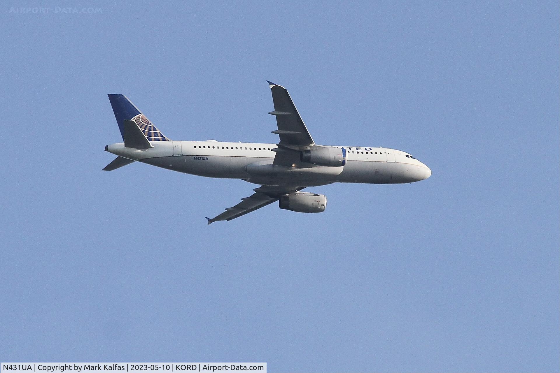 N431UA, 1996 Airbus A320-232 C/N 571, United Airlines Airbus A320-232, N431UA operating as UA2362 from MIA-ORD, on approach into O'Hare