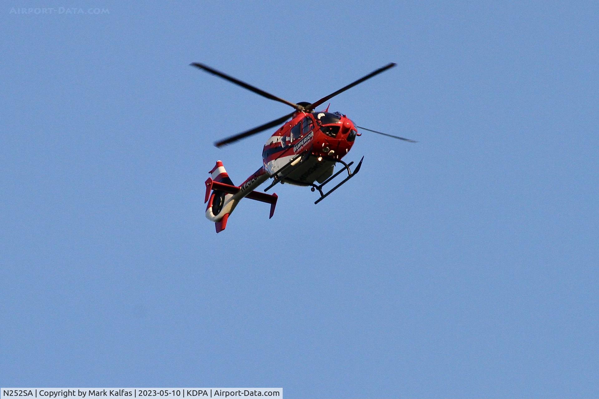 N252SA, 2008 Eurocopter EC-135P-2+ C/N 0707, Bennett Aviation Llc/Superior Eurocopter EC-135P-2+ enroute to the Superior base at Dupage Airport