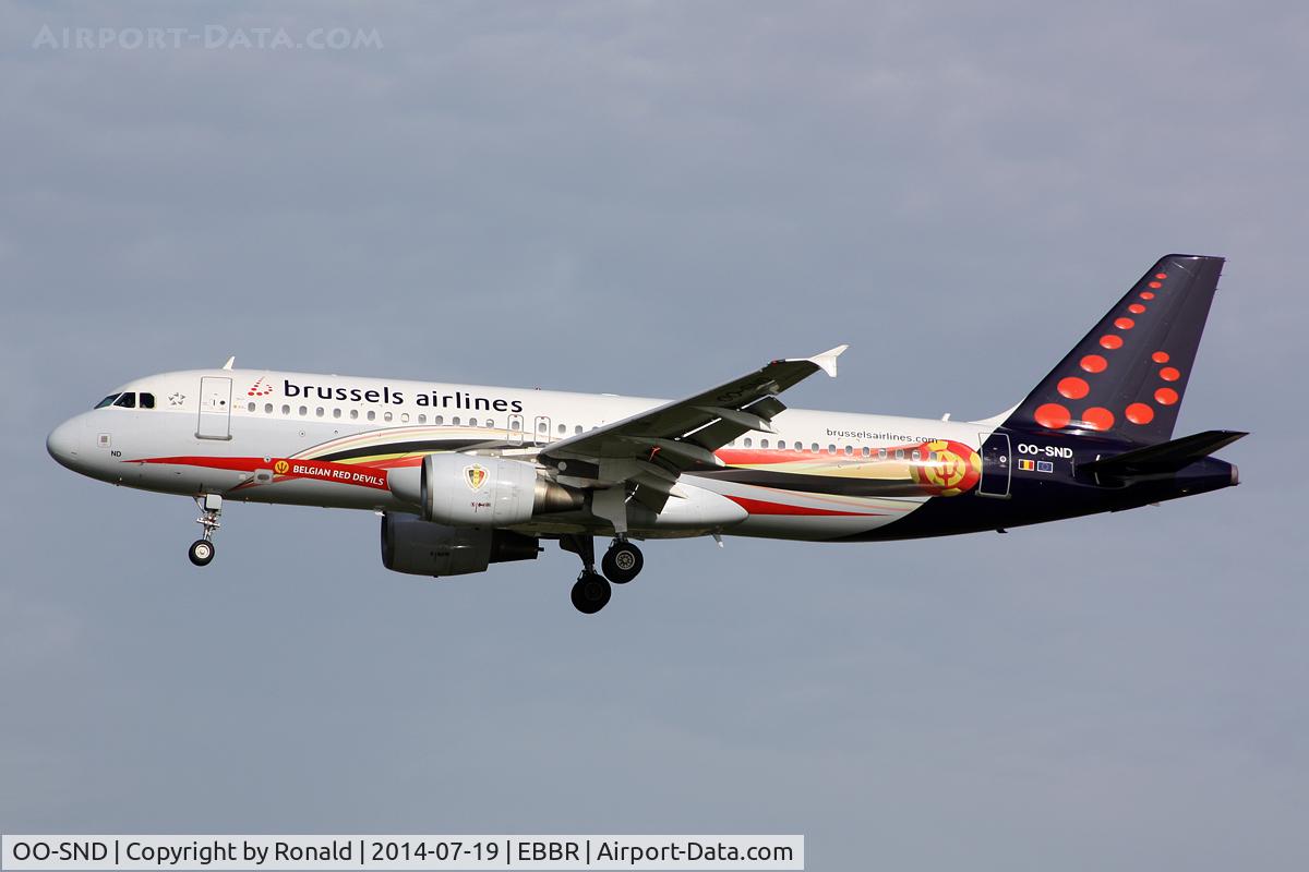 OO-SND, 2002 Airbus A320-214 C/N 1838, at bru