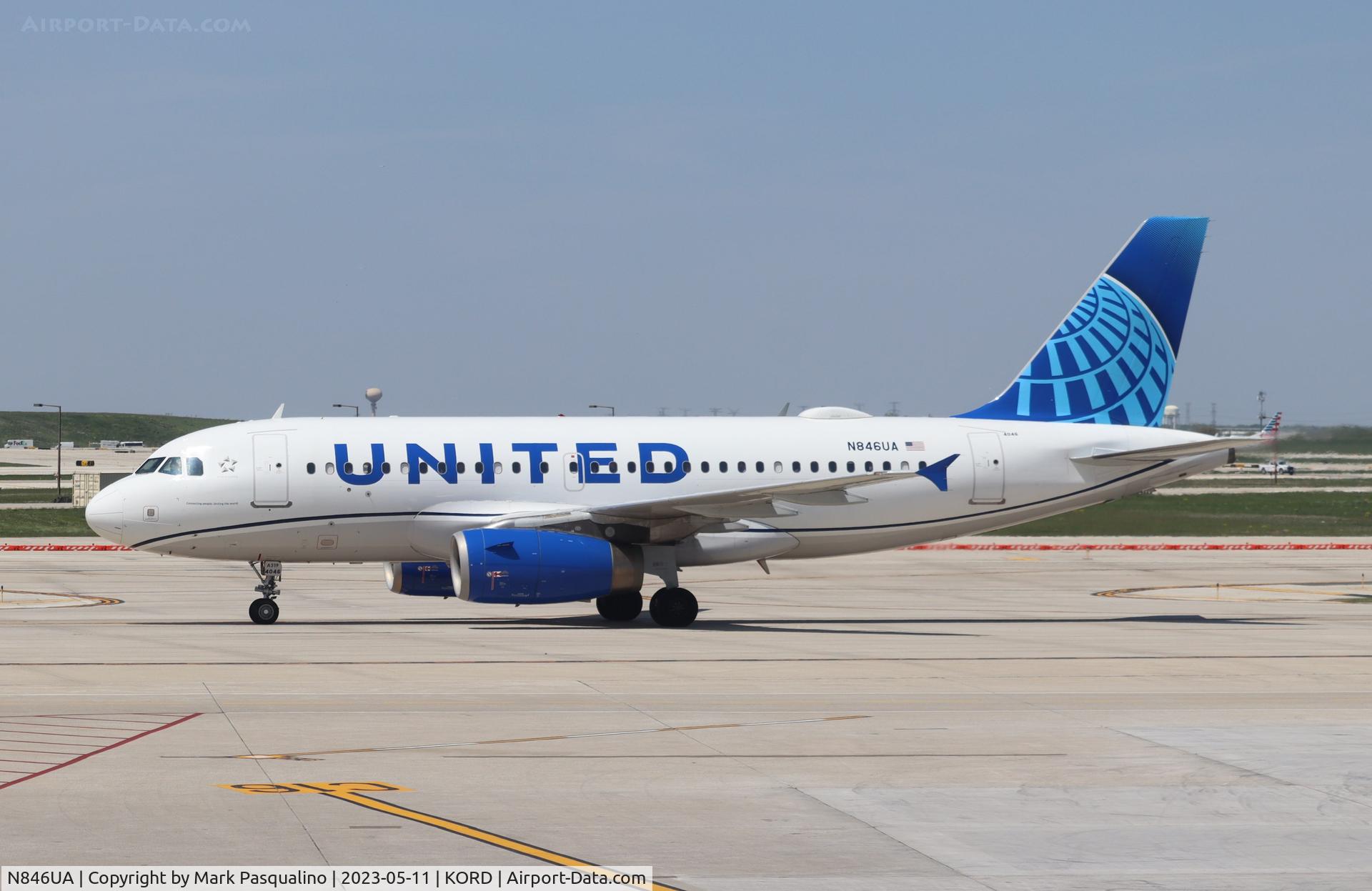 N846UA, 2001 Airbus A319-131 C/N 1600, Airbus A319-131