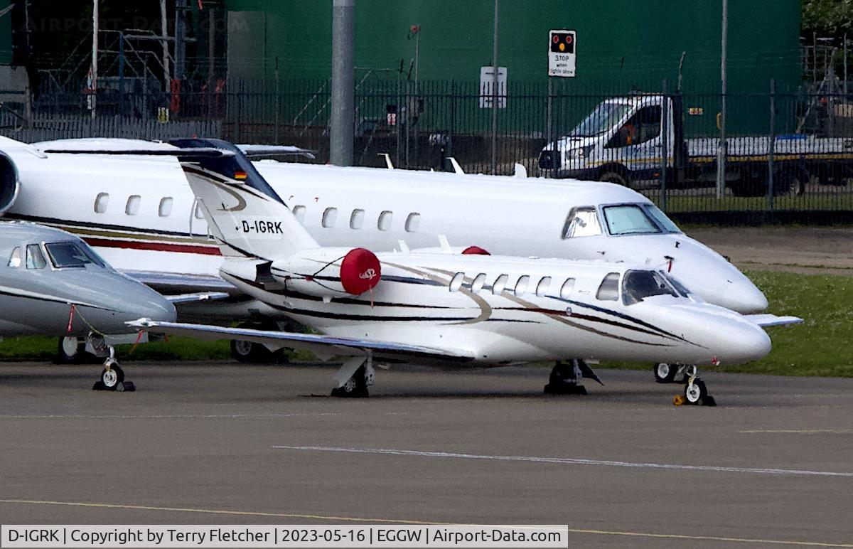 D-IGRK, 2004 Cessna 525A CitationJet CJ2 C/N 525A0220, At Luton
