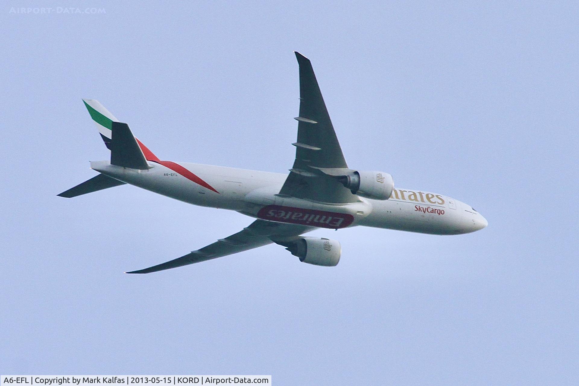A6-EFL, 2013 Boeing 777-F1H C/N 42230, Emirates Boeing 777-F1H, operating as EK9989 from LCK to ORD