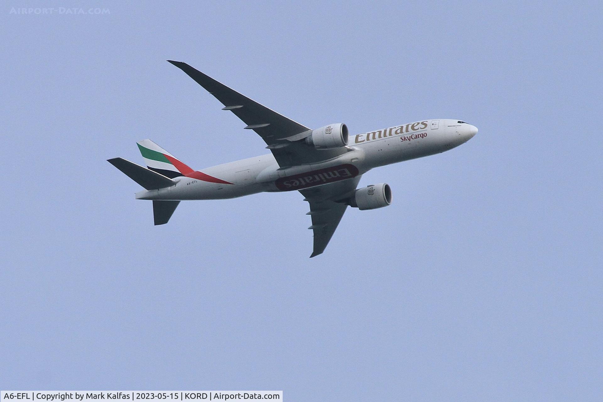 A6-EFL, 2013 Boeing 777-F1H C/N 42230, Emirates Boeing 777-F1H, operating as EK9989 from LCK to ORD