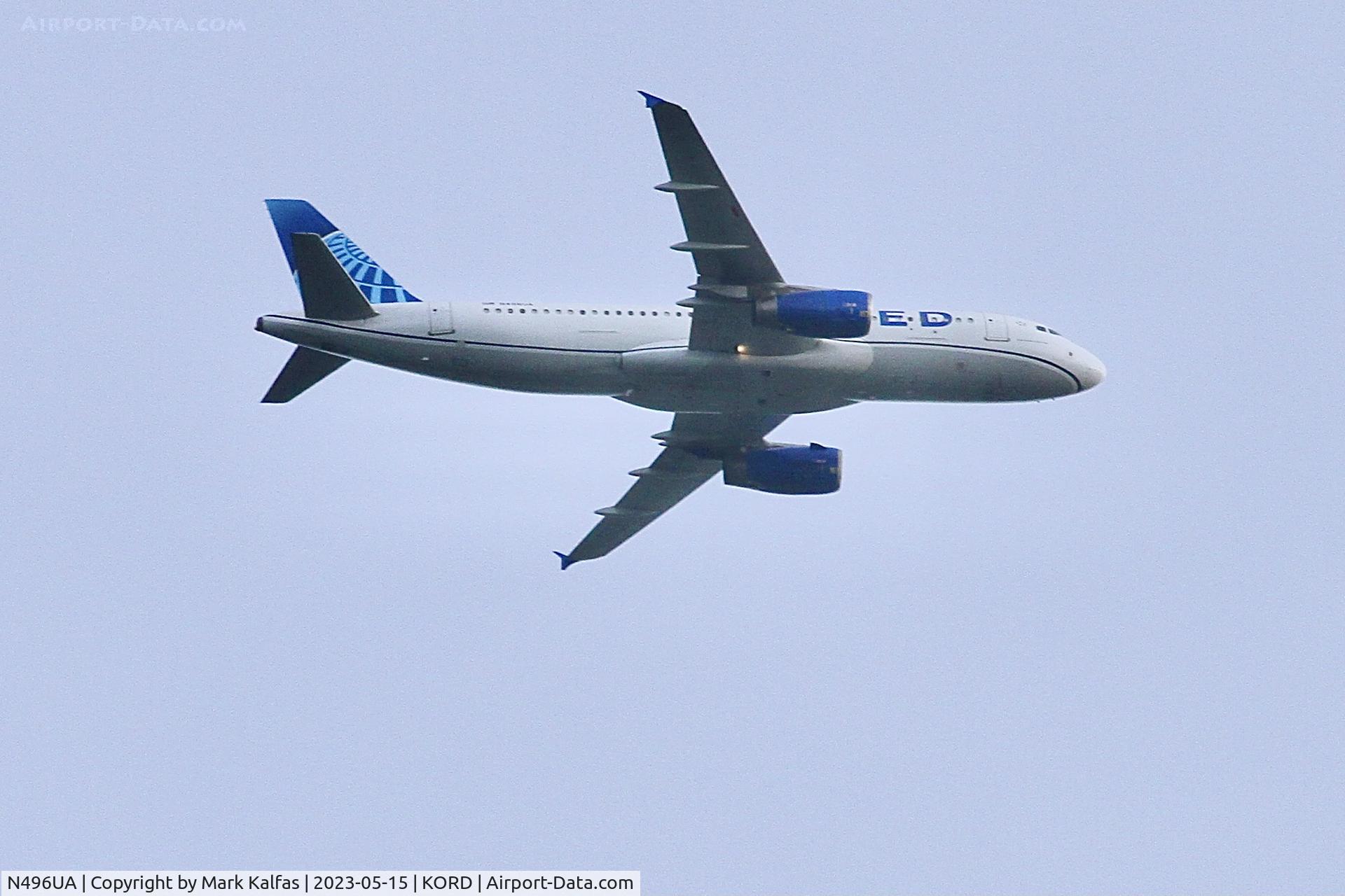 N496UA, 2002 Airbus A320-232 C/N 1845, United Airlines, Airbus A320-232, N496UA operating as UA2362 from MIA to ORD