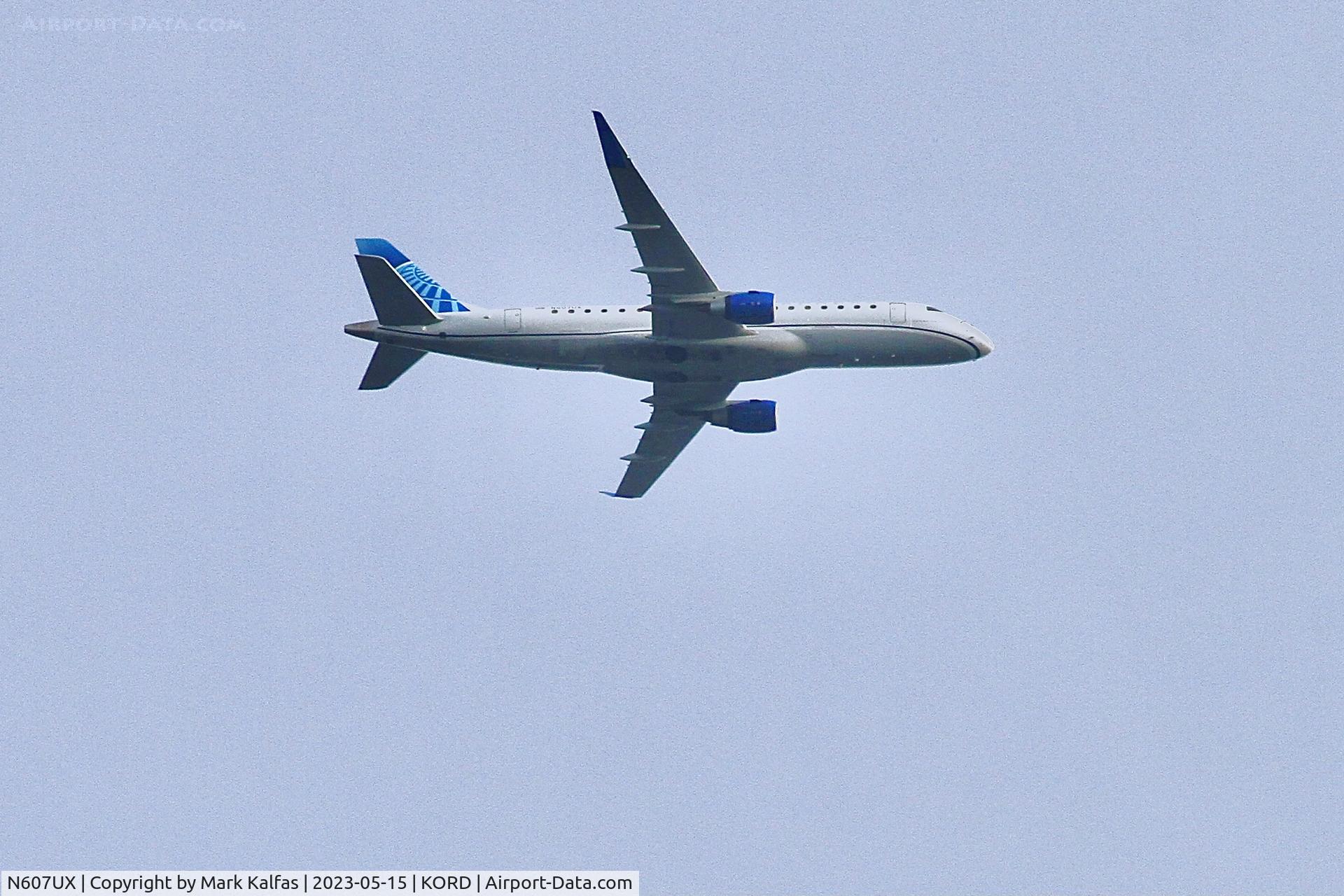 N607UX, 2019 Embraer ERJ-175 (ERJ-170-200LR) C/N 17000804, SkyWest/United Express Embraer ERJ-170/175-200LR, N607UX operating as SKW4670 from AVL to ORD