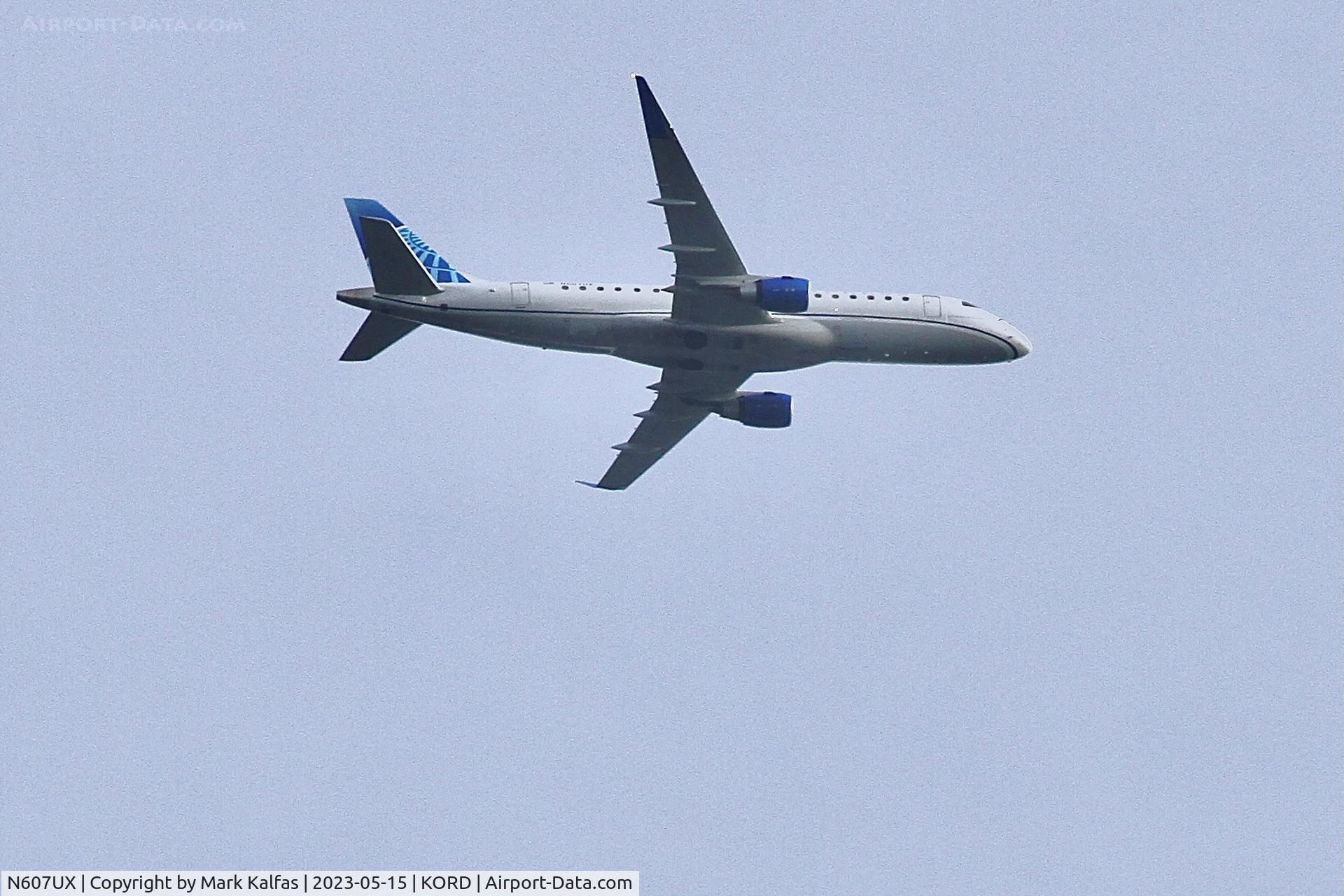 N607UX, 2019 Embraer ERJ-175 (ERJ-170-200LR) C/N 17000804, SkyWest/United Express Embraer ERJ-170/175-200LR, N607UX operating as SKW4670 from AVL to ORD