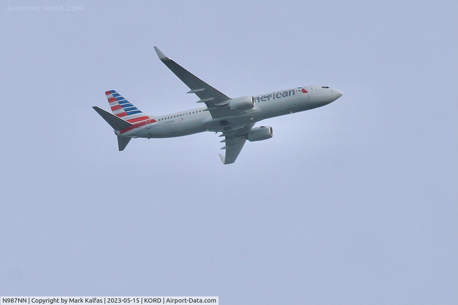 N987NN, 2016 Boeing 737-823 C/N 33247, American Airlines Boeing 737-823, N987NN operating as AA969 from MIA-ORD