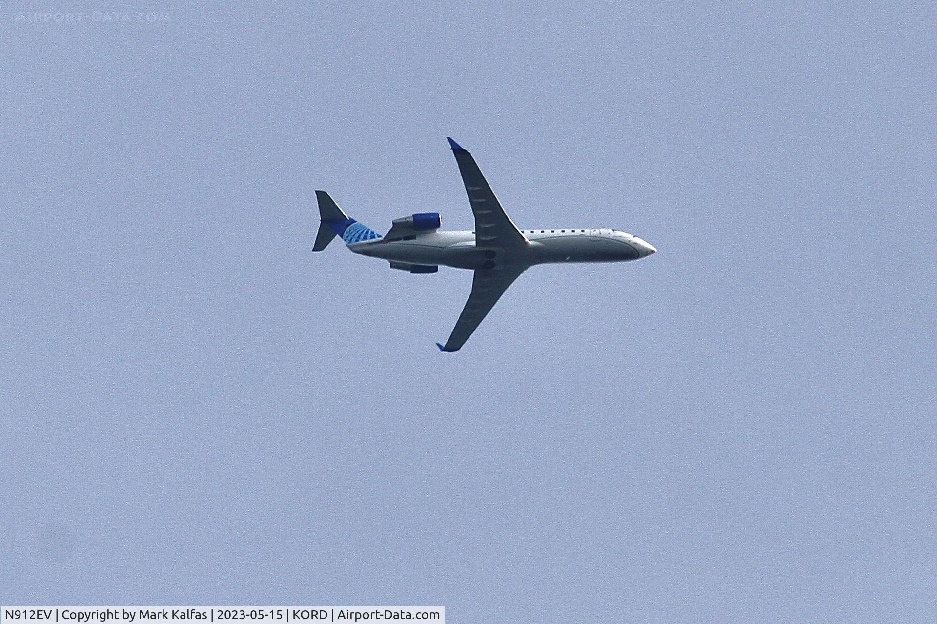 N912EV, 2002 Bombardier CRJ-200LR (CL-600-2B19) C/N 7728, SkyWest/United Express CRJ-200LR, N912EV operating as SKW5717 from ABE to ORD