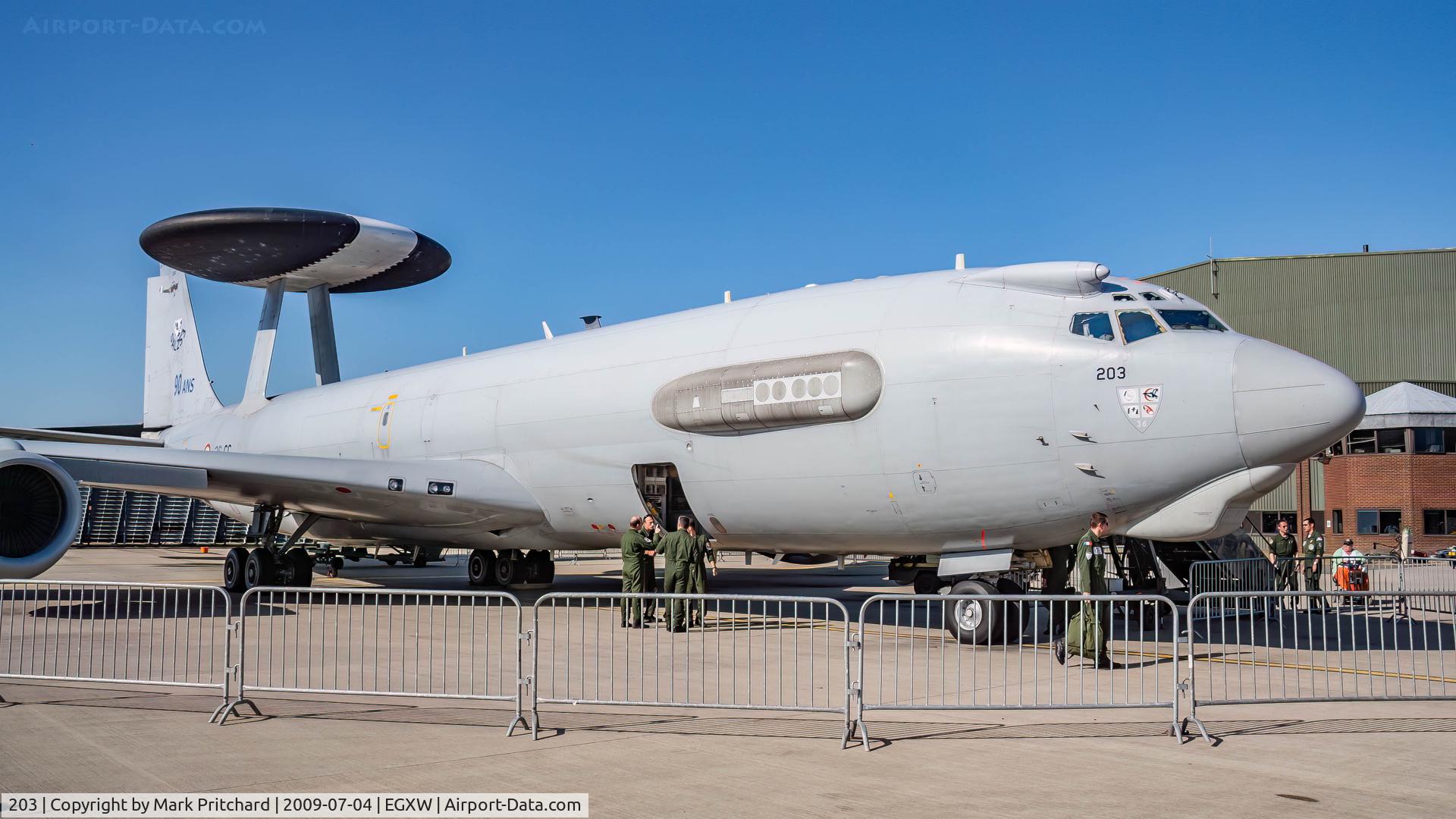 203, 1990 Boeing E-3F Sentry C/N 24117, Shot at Waddington 2009