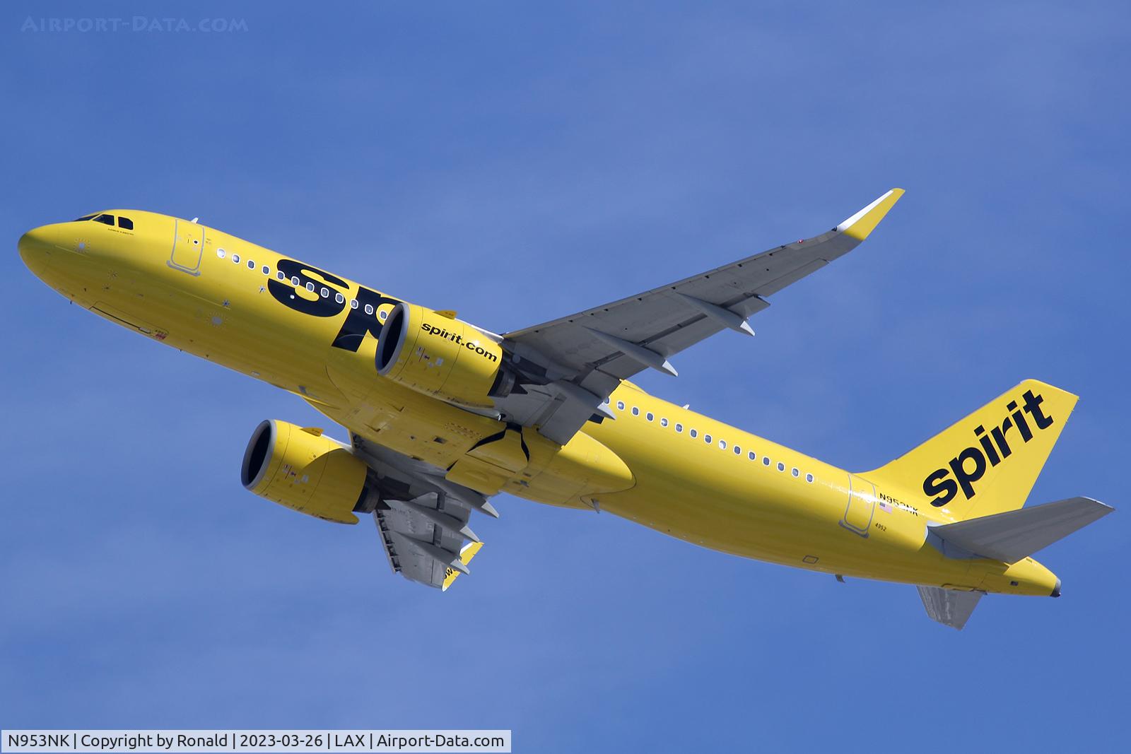 N953NK, Airbus A320-271N C/N 10686, at lax