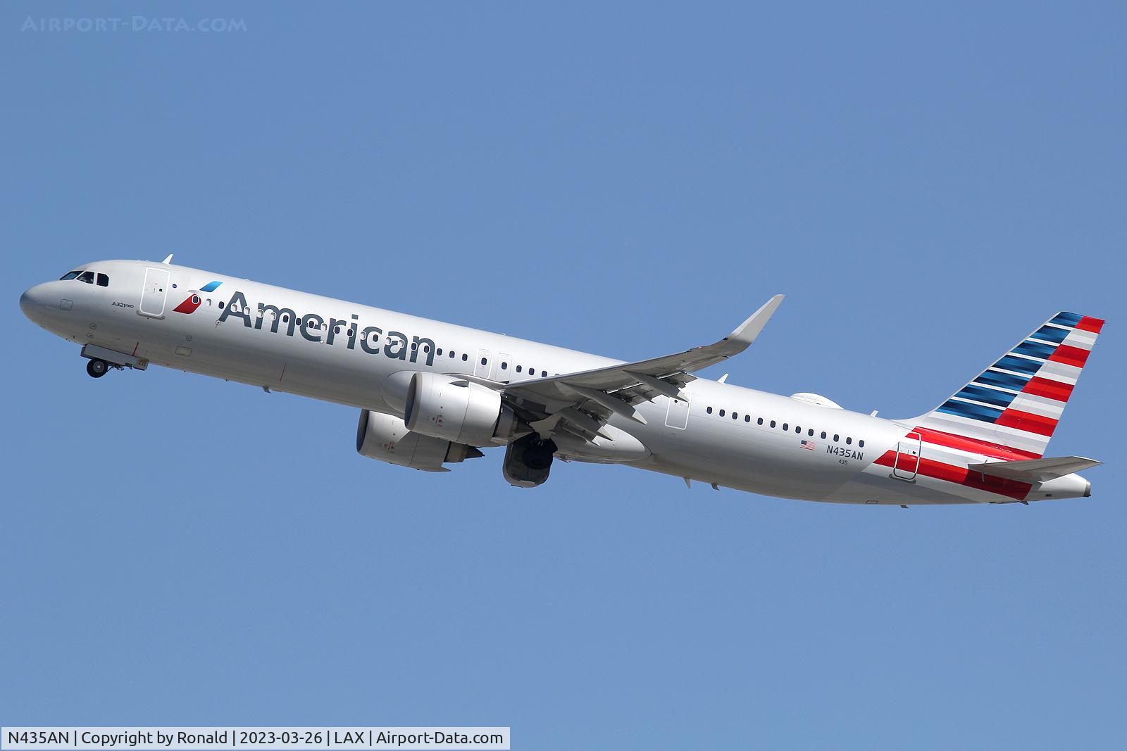 N435AN, 2021 Airbus A321-253NX C/N 10566, at lax