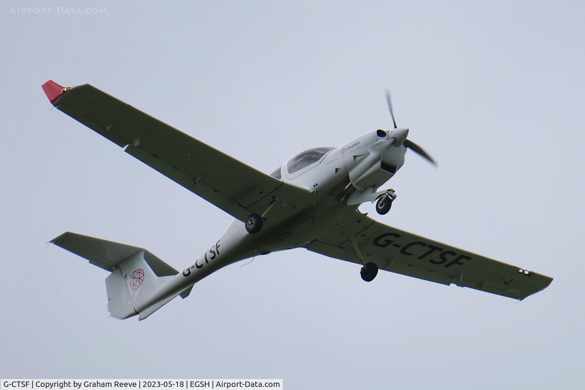 G-CTSF, 2015 Diamond DA-40NG Diamond Star C/N 40.N284, Departing from Norwich.