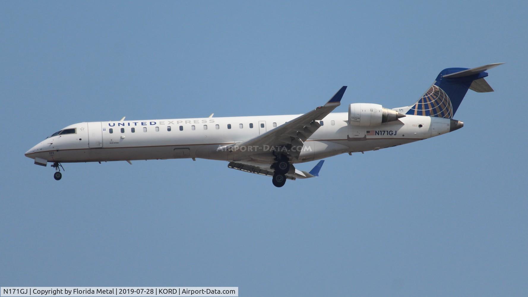 N171GJ, Bombardier CRJ-702ER NG (CL-600-2C10) Regional Jet C/N 10282, ORD zx