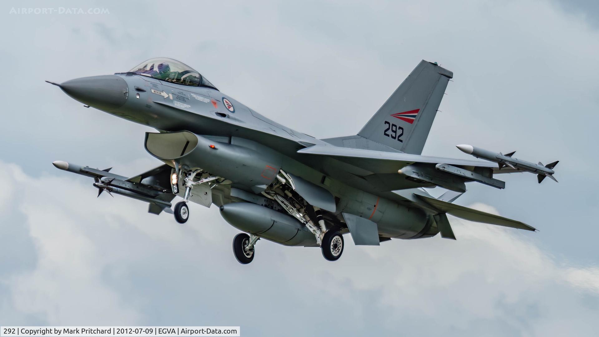 292, Fokker F-16AM Fighting Falcon C/N 6K-21, Shot at RIAT 2012