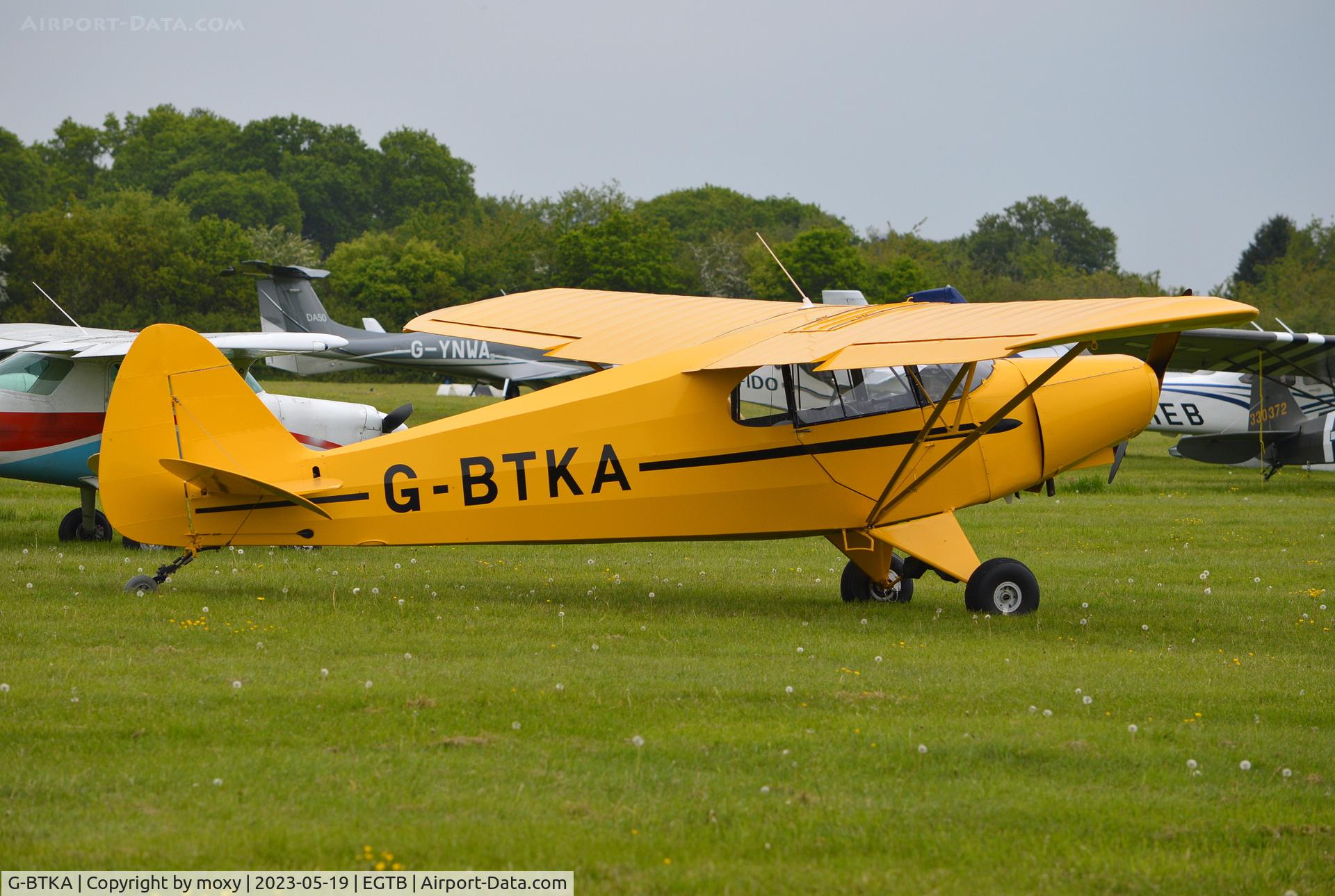 G-BTKA, 1941 Piper J5A Cub Cruiser C/N 5954, Piper J-5A Cub Cruiser at Wycombe Air Park. Ex N38043