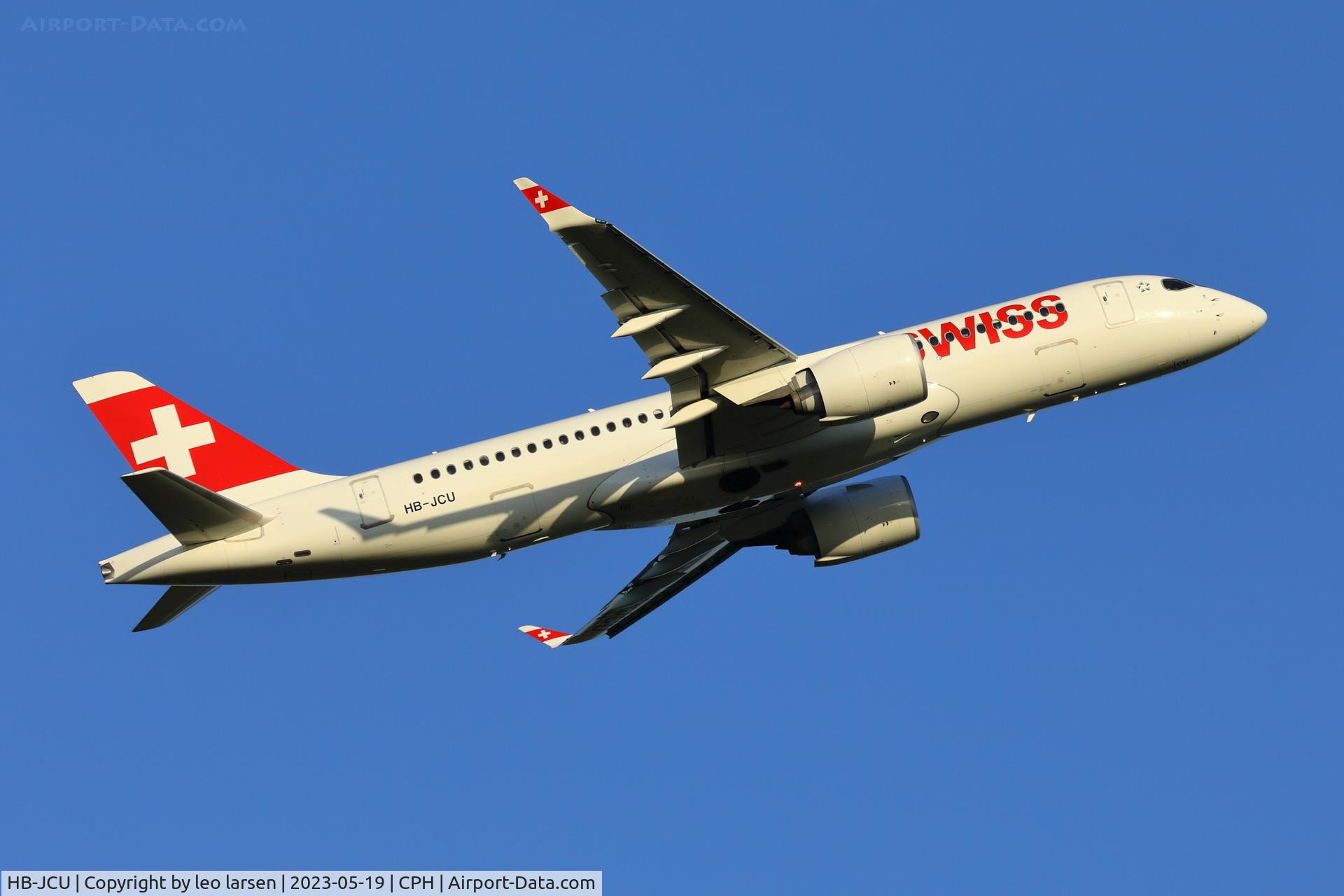 HB-JCU, 2021 Airbus A220-300 C/N 55110, Copenhagen 19.5.2023