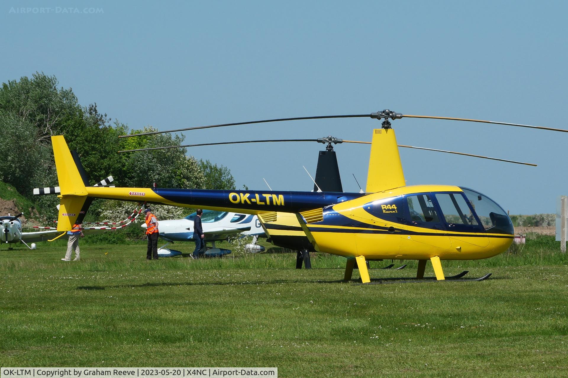 OK-LTM, 2008 Robinson R44 Raven I C/N 1833, Parked at North Coates.