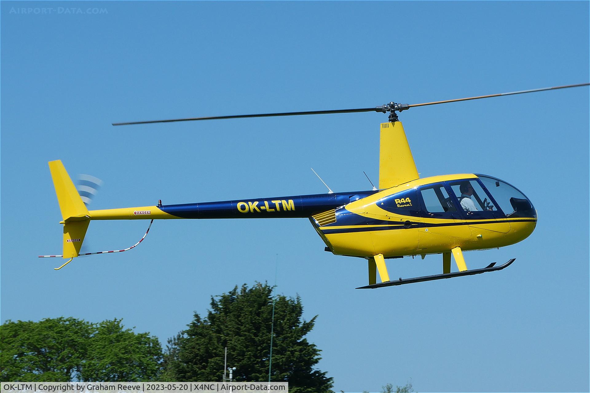 OK-LTM, 2008 Robinson R44 Raven I C/N 1833, Landing at North Coates.