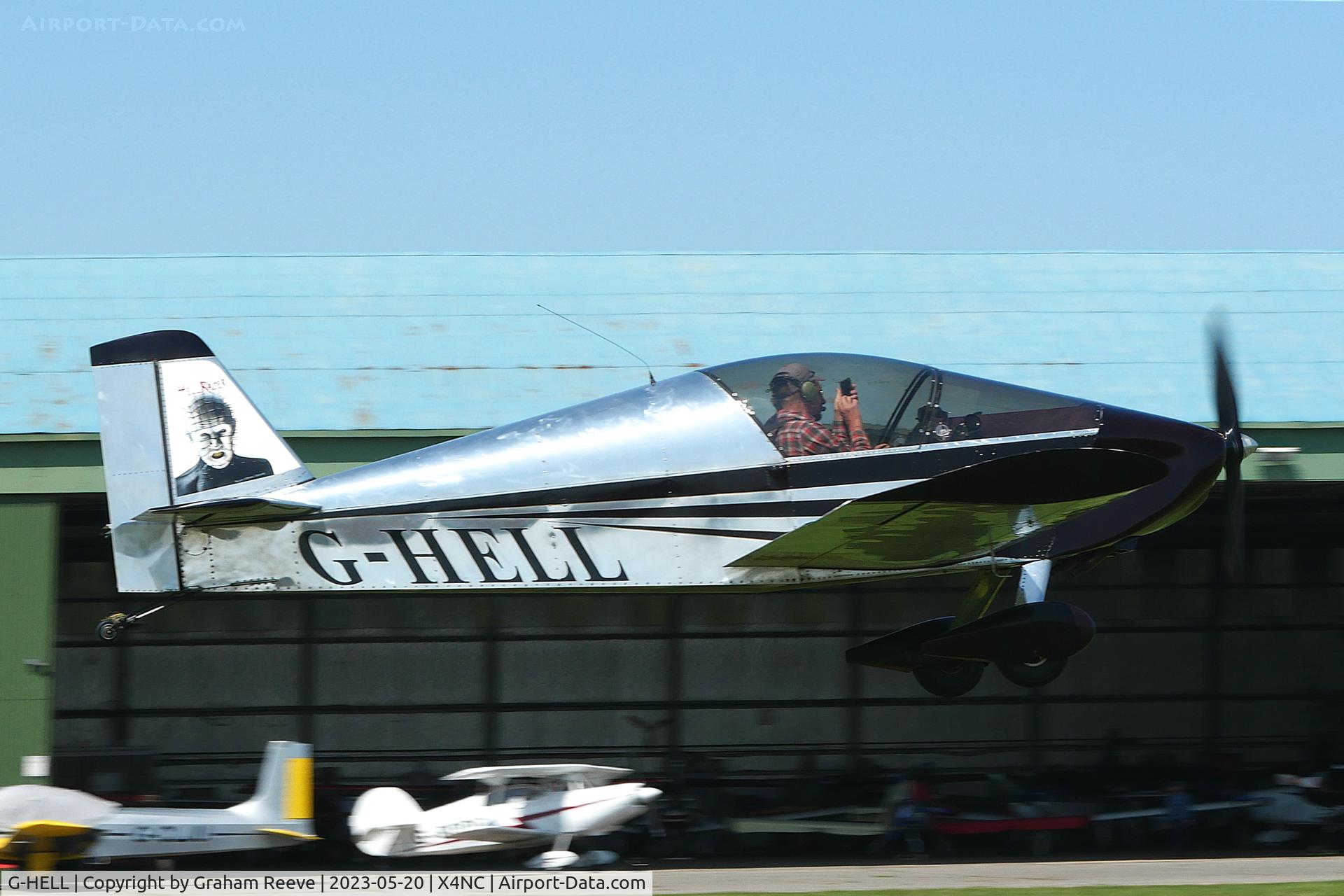 G-HELL, 2015 Sonex 3300 C/N LAA 337-15182, Departing from North Coates.