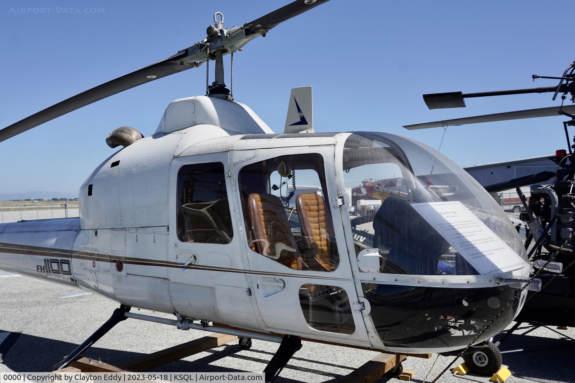 0000, Hiller FH-1100 C/N 0000, San Carlos Airport in California 2023.