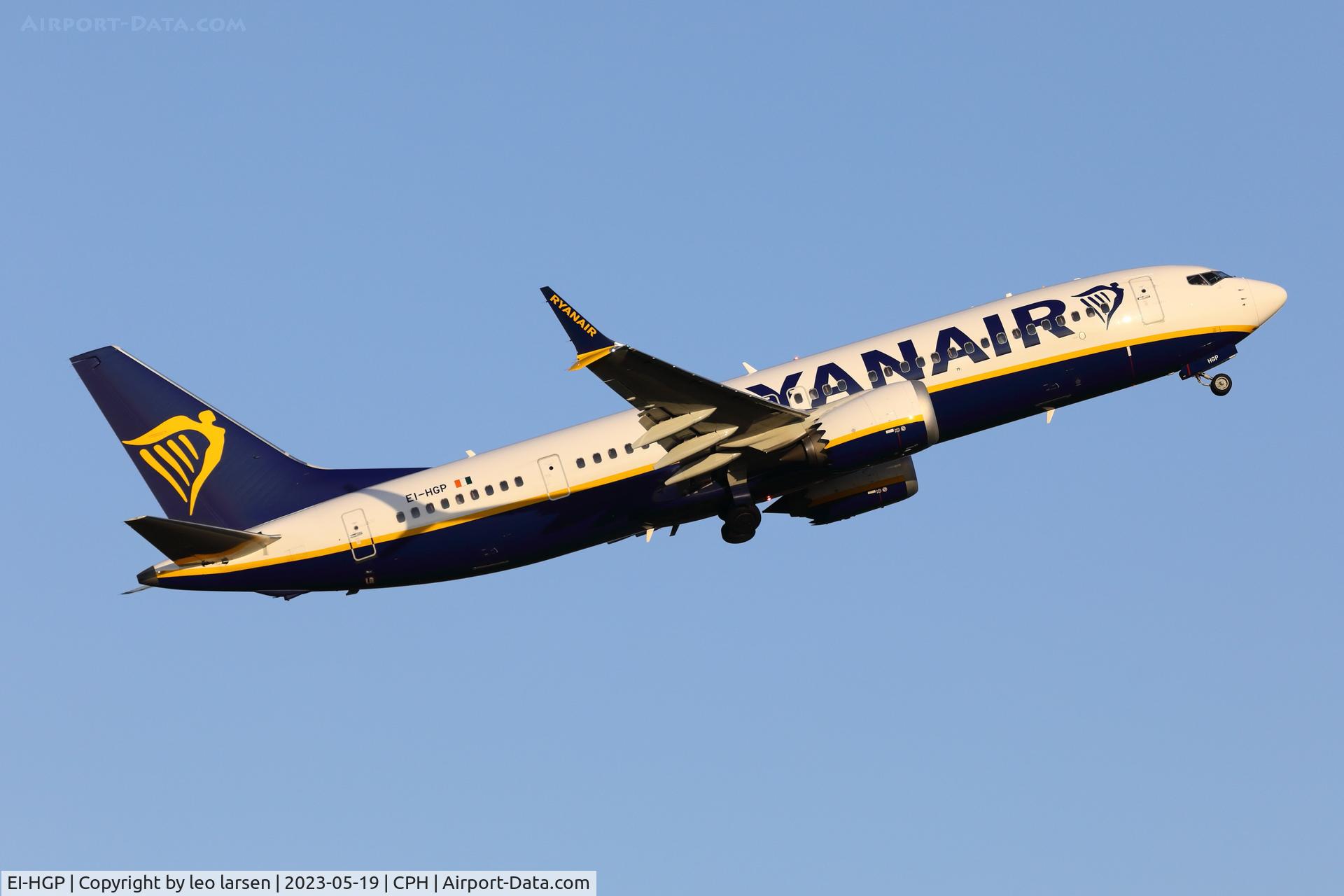 EI-HGP, 2021 Boeing 737-8-200 MAX C/N 62330, Copenhagen 19.5.2023