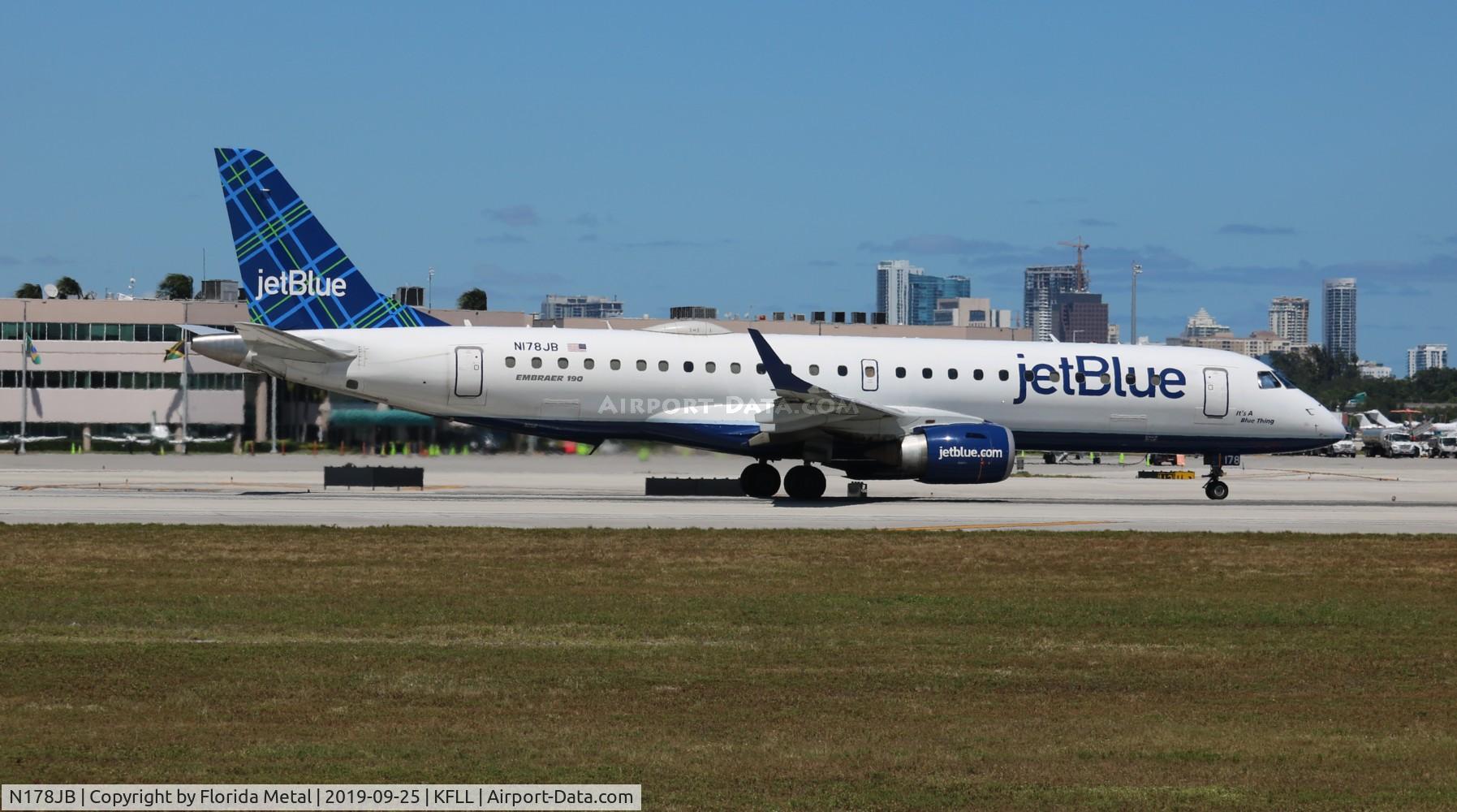 N178JB, 2005 Embraer 190AR (ERJ-190-100IGW) C/N 19000004, JBU E190 zx