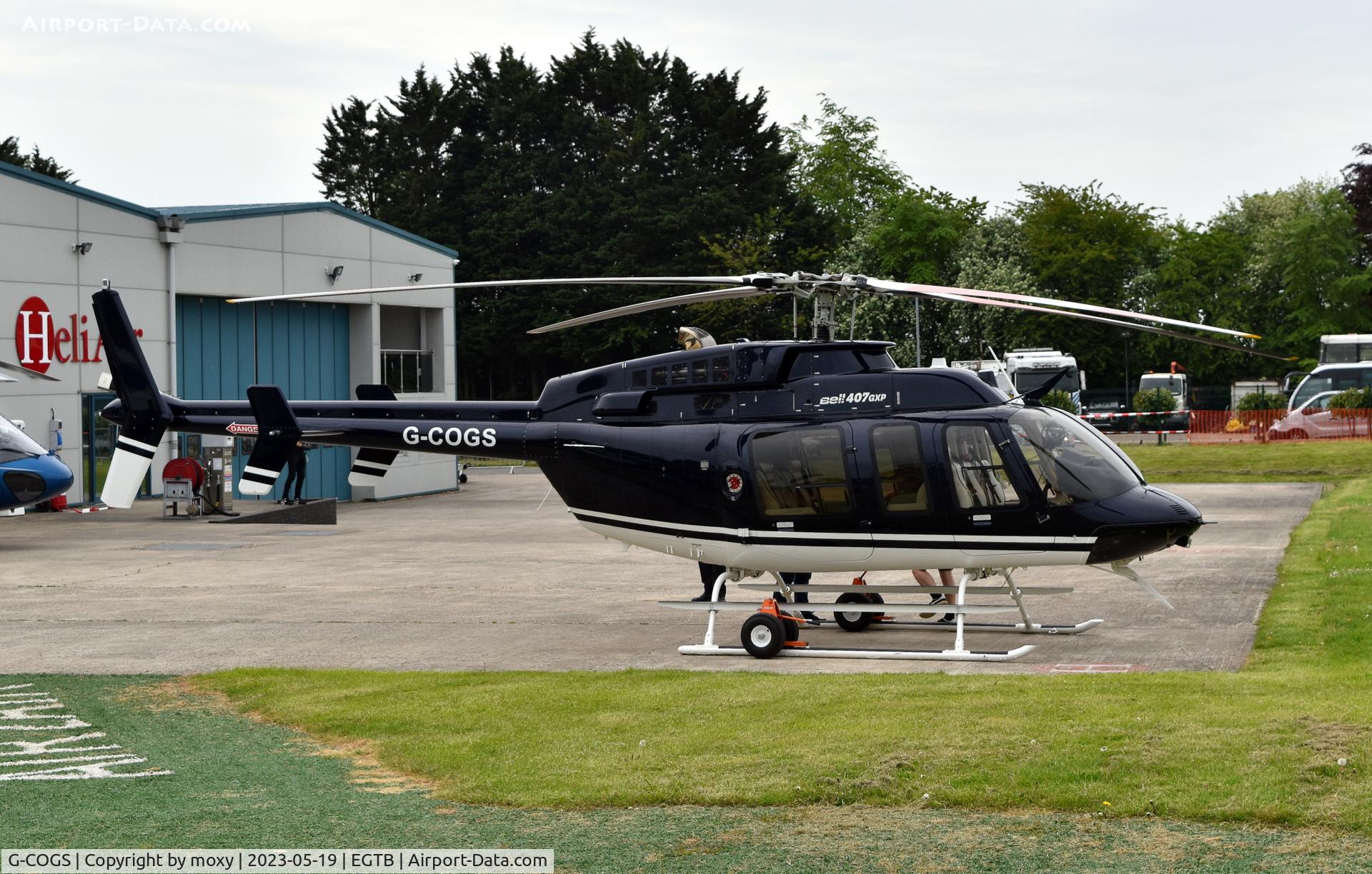 G-COGS, 2016 Bell 407 C/N 54636, Bell 407 at Wycombe Air Park. Ex N591KS