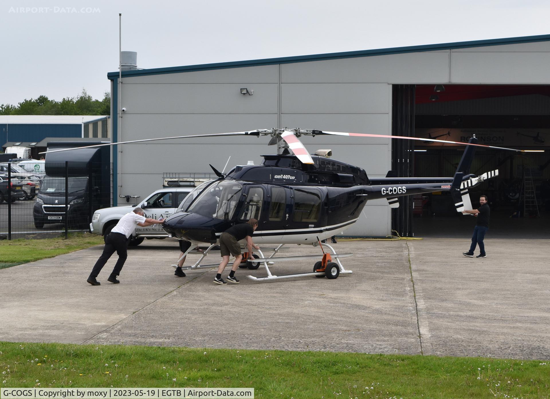 G-COGS, 2016 Bell 407 C/N 54636, Bell 407 at Wycombe Air Park. Ex N591KS
