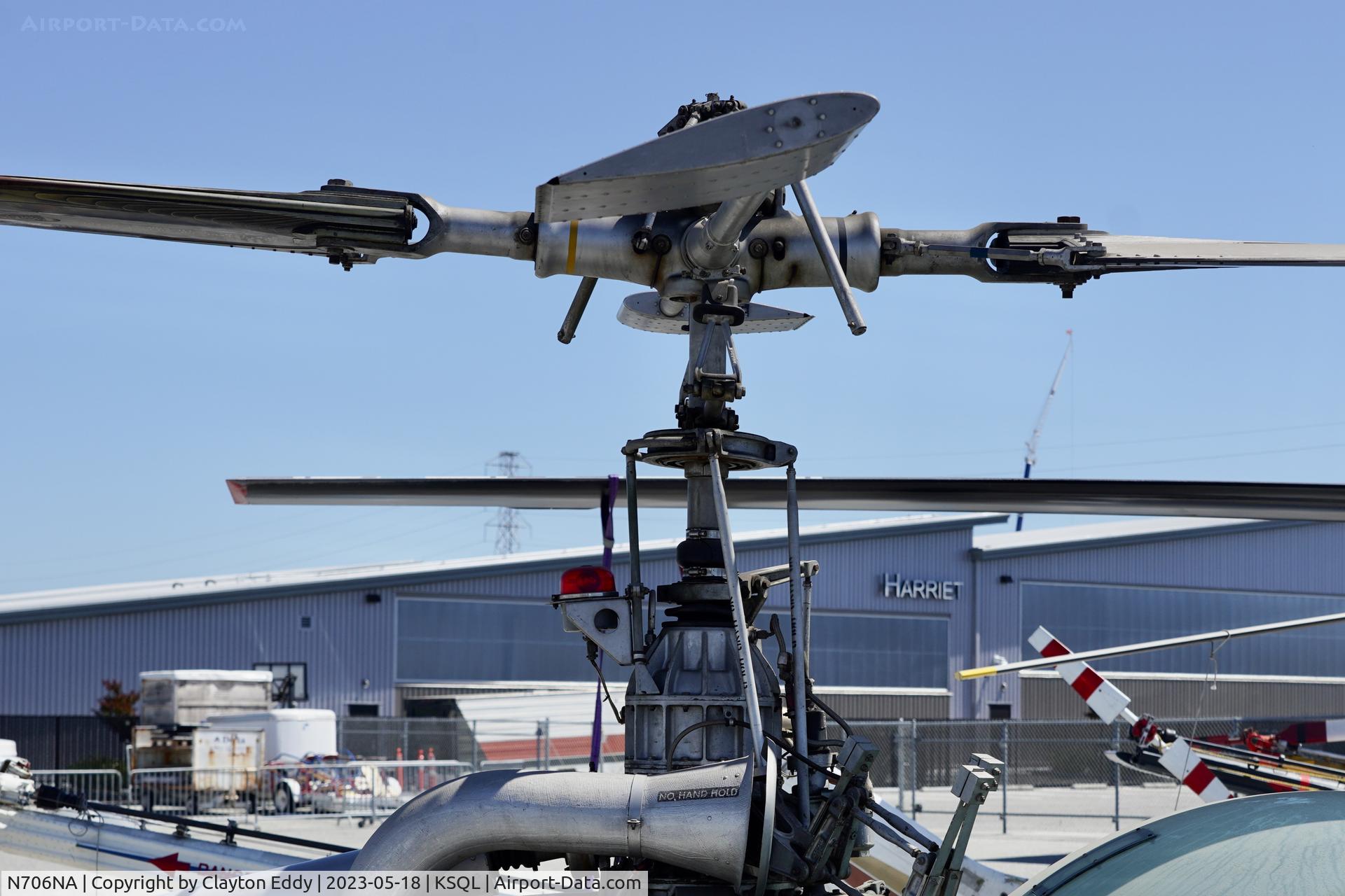 N706NA, Hiller UH-12E C/N 2265, Hiller Aviation Museum San Carlos Airport in California 2023.