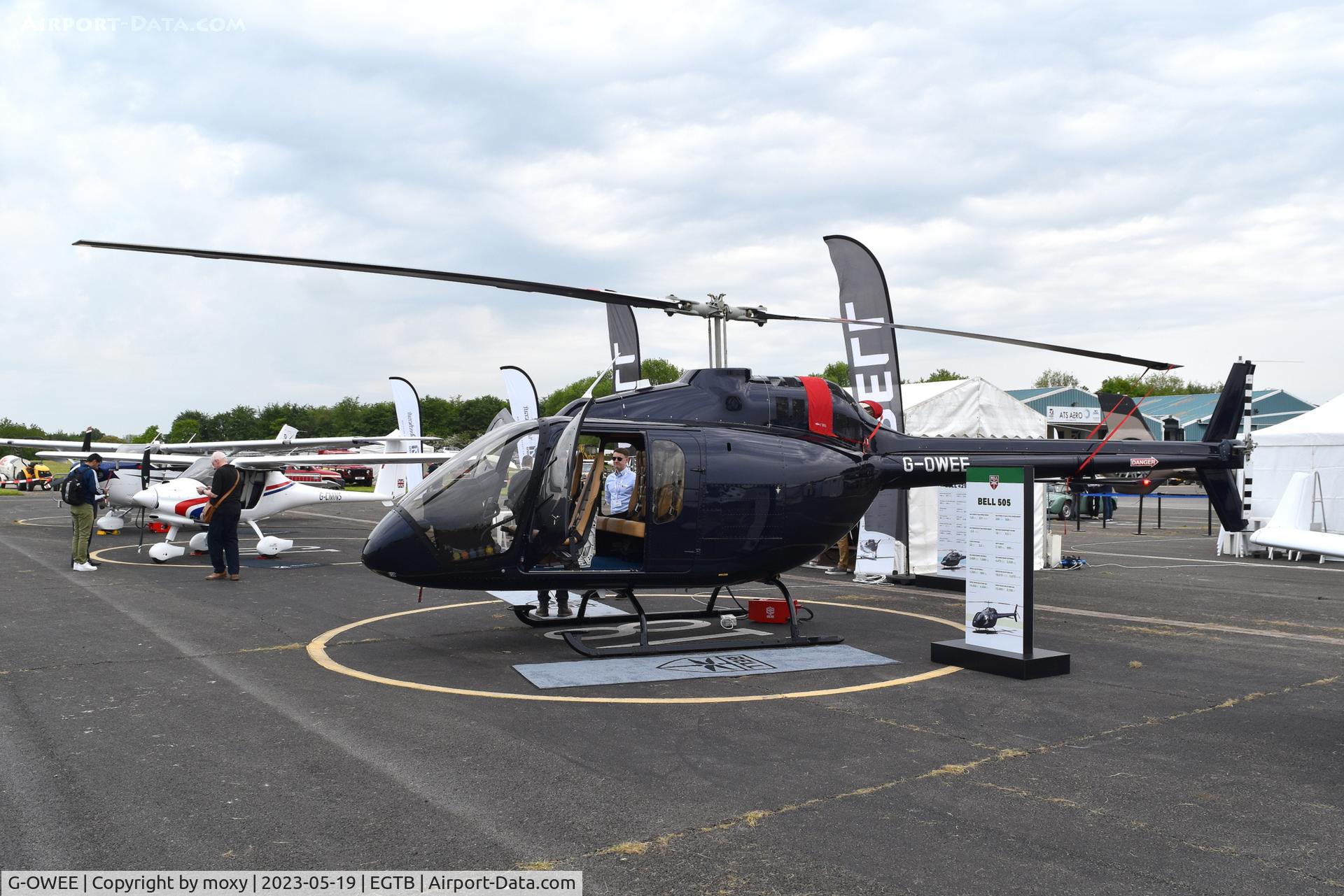 G-OWEE, 2021 Bell 505 Jet Ranger X C/N 65394, Bell 505 at Wycombe Air Park. Ex C-GXVG