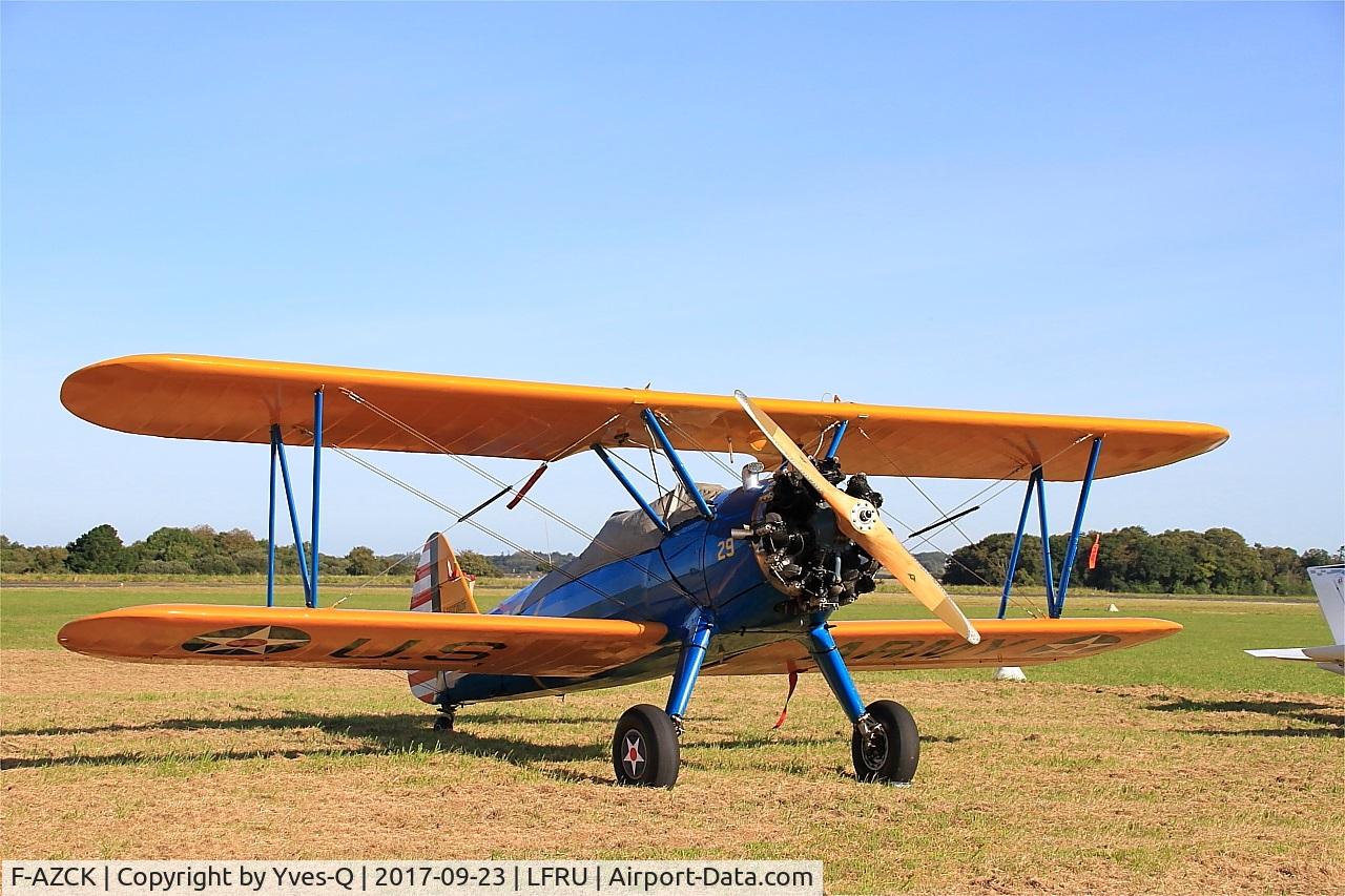F-AZCK, 1941 Boeing A75N1 (PT-17) C/N 75-1653, Boeing A75N1, Static display, Morlaix-Ploujean airport (LFRU-MXN) air show 2017